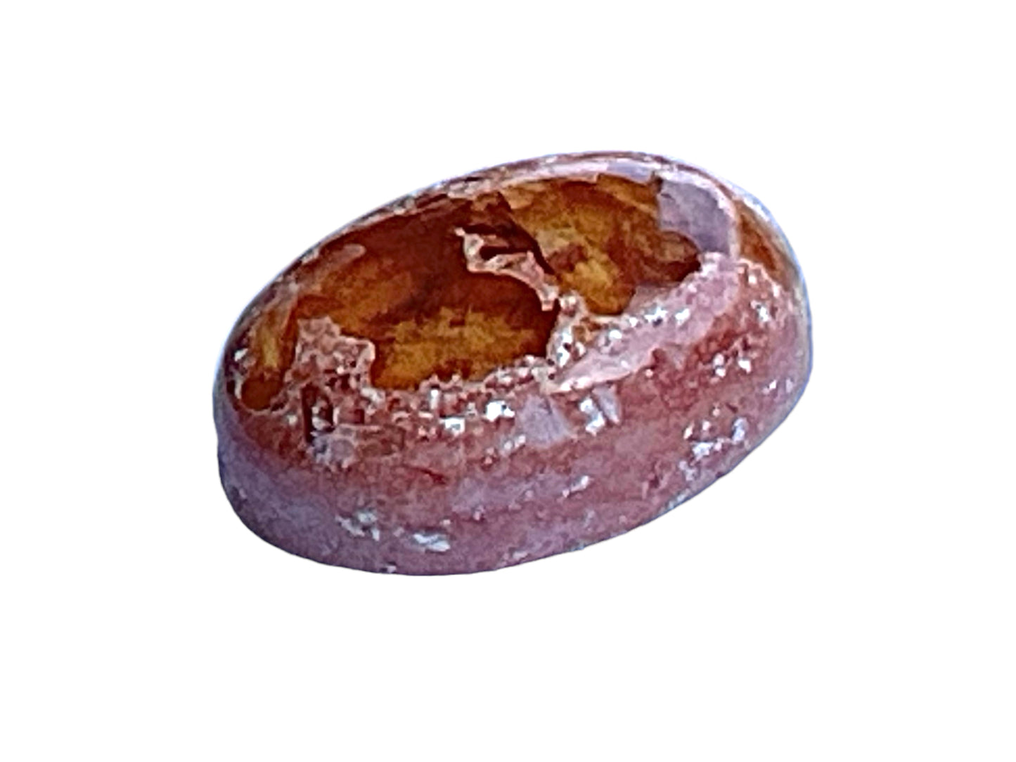 Feueropal Cabochon Edelstein 5 Karat I 2 gr. I 14x9x4 mm I Unikat I Mexiko