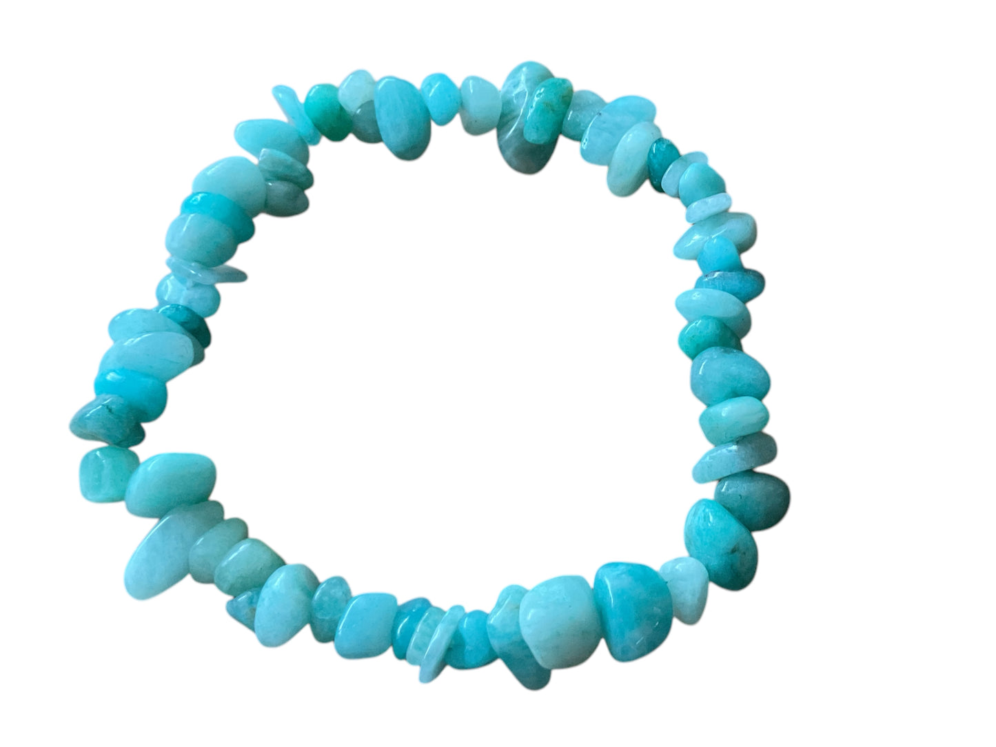 Echtes Amazonit Splitteramband | angenehm zu tragen | Stein des Ausgleichs I 18 cm I Brasilien