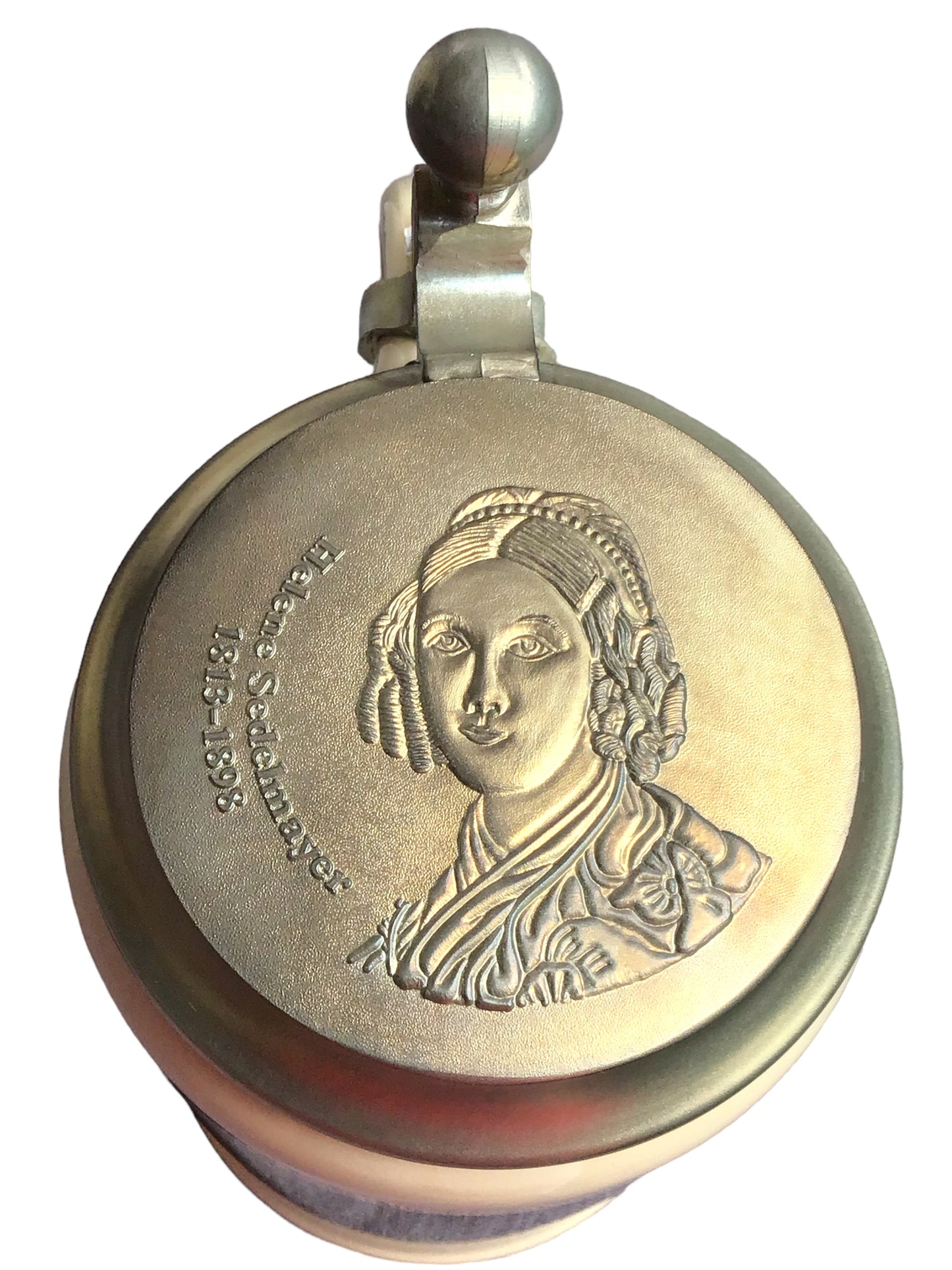 Original Oktoberfestkrug 2004 mit Zinndeckel I Jahreskrug I Zertifikat