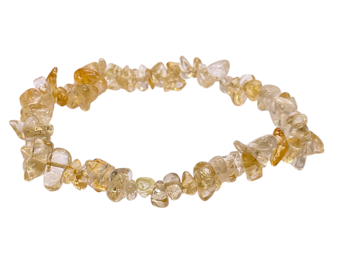 Echtes Citrin Splitteramband | angenehm zu tragen | Schutzstein für pure Lebensfreude I 18 cm I Brasilien