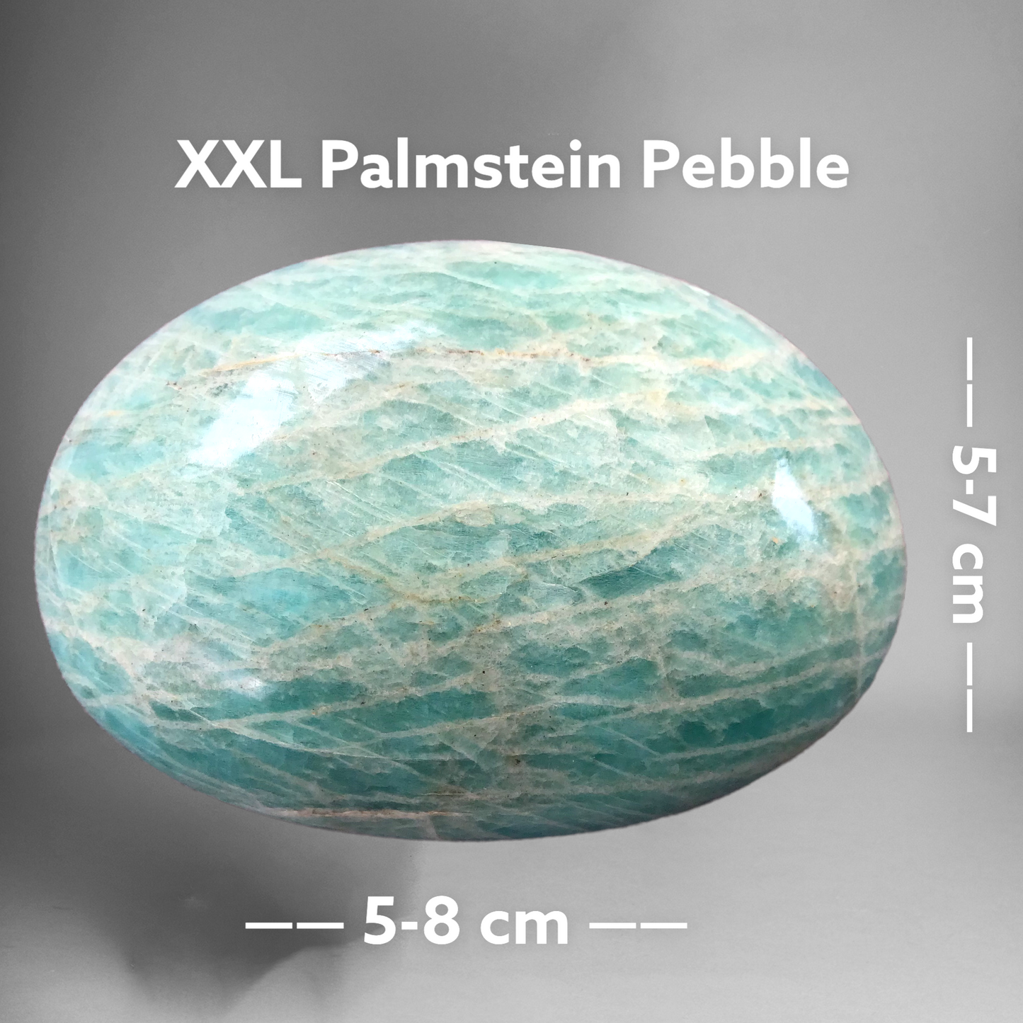 Steinfixx® - Phantastischer XXL Amazonit Palmstein I Edelstein I 120–220 Gramm