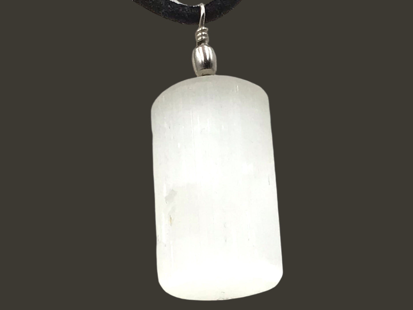 Steinfixx® Selenit Anhänger Healing Point | ca 30x20x20 mm | Top Qualität | Ihren Lichtbringer immer dabei