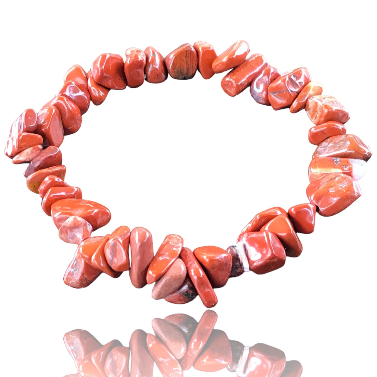 Jaspis rot Trommelstein Splitter Armband *BLOOD-STONE- Entgiftung* - echter Jaspis Edelstein-Schmuck - Chakra-Armband für Damen & Herren