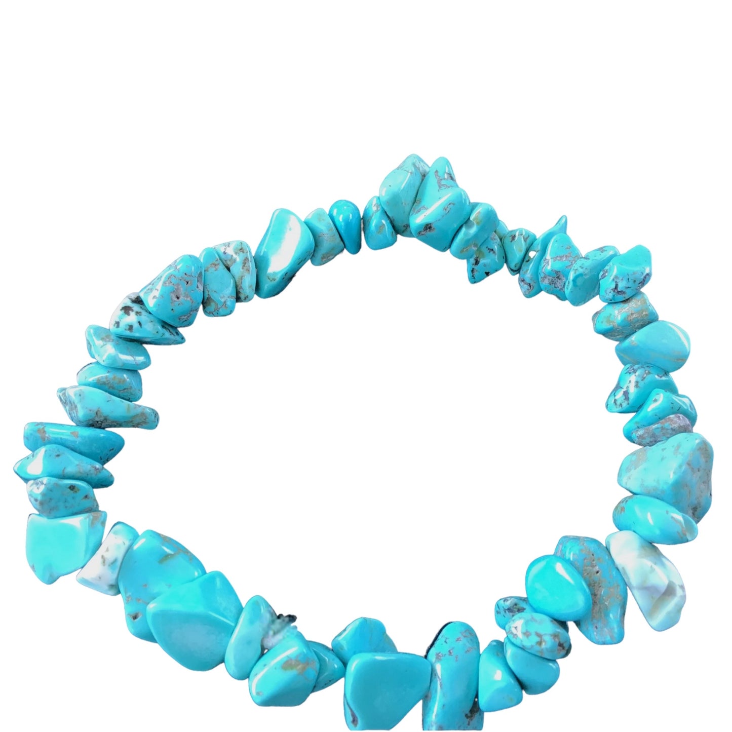 Türkis Trommelstein Splitter Armband  *Lebensfreude*  - echter Türkis Edelstein-Schmuck - Chakra-Armband für Damen & Herren