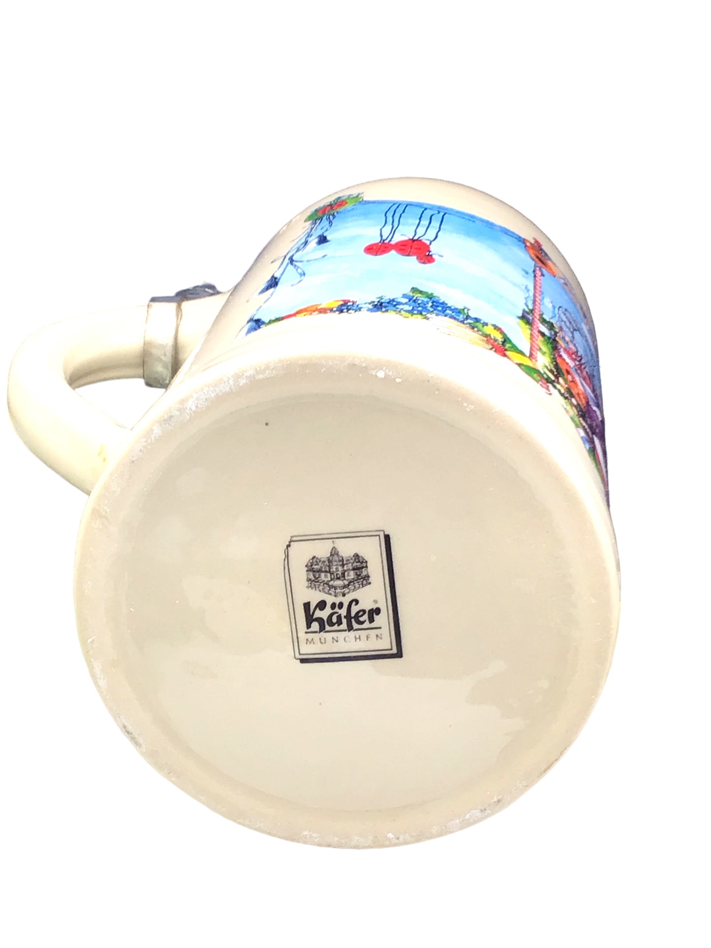 Original Käfer Oktoberfestkrug Käfer-Schänke aus dem Jahr 2000 mit Zinndeckel