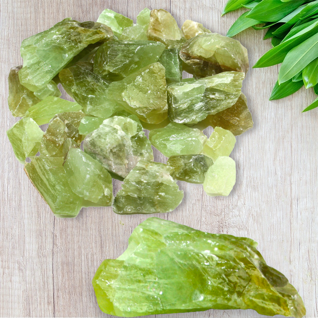 Grüner Calcit I Smaragdcalcit Heilsteine I Rohsteine I Wassersteine I Chips I Mexiko