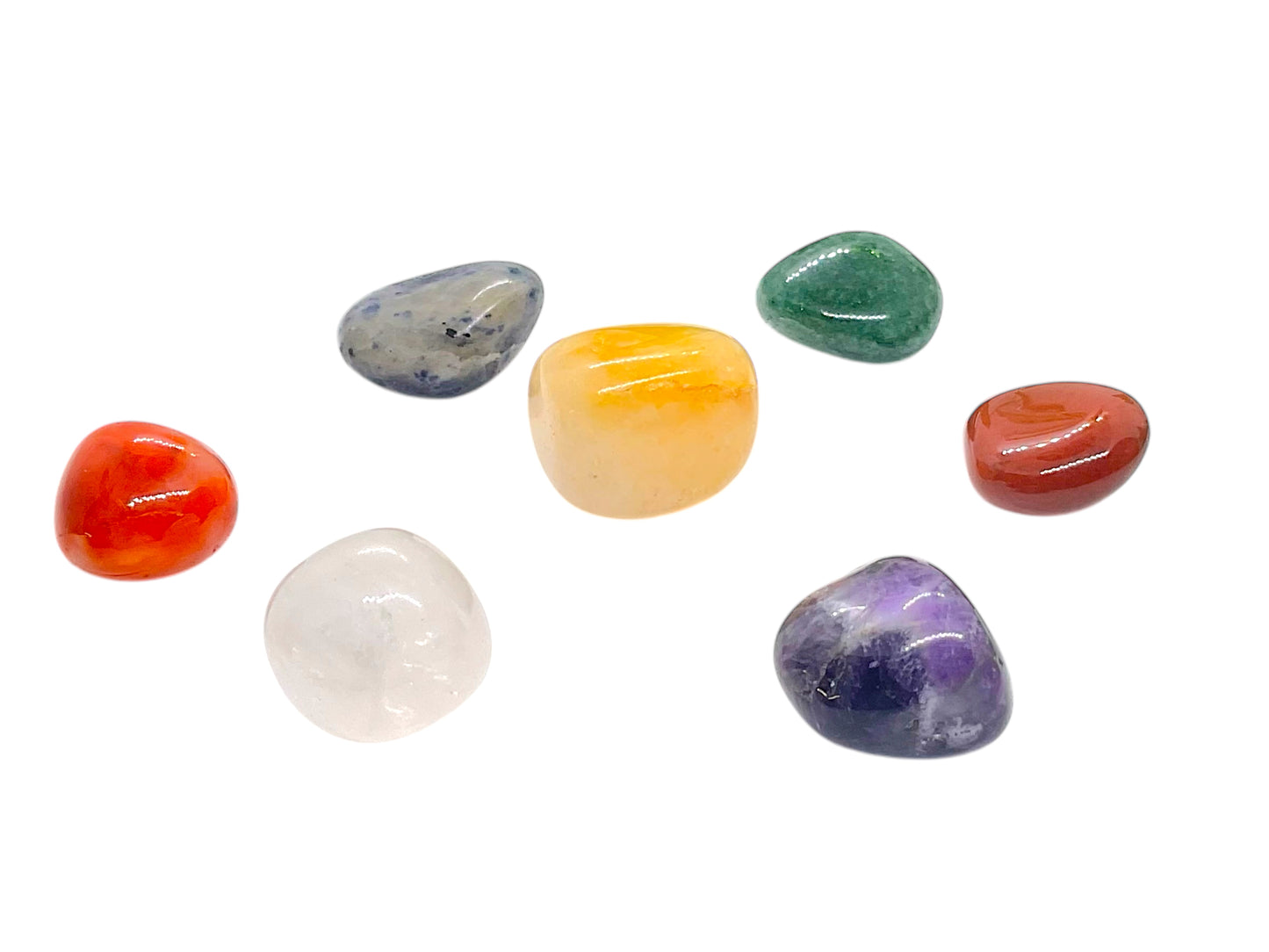 Chakra Edelstein Set Selbstheilung - 11 teilig mit Halskette, Handmade Perlen Armband und Herz in Geschenkbox - mit 14 seitigem liebevoll gestaltetem Ebook als Anleitung