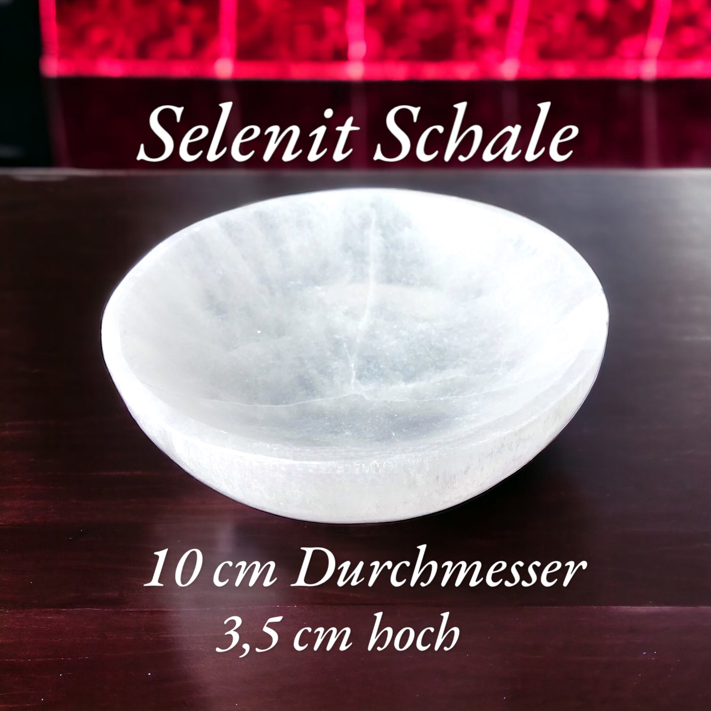 Steinfixx - Grosse Selenit Ladeschale Bowl Ø 13cm- ca. 600 Gramm - Landhaus