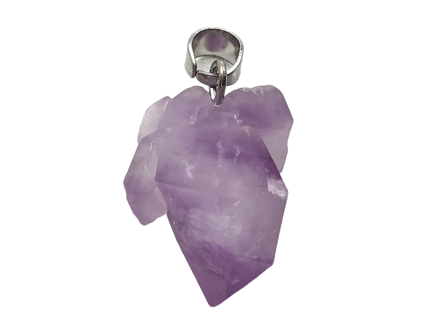 Amethyst Anhänger Rohstein I echter kleiner Amethyst Brocken I 10 x 15 mm I Cluster I incl. Lederband 80cm I Brasilien