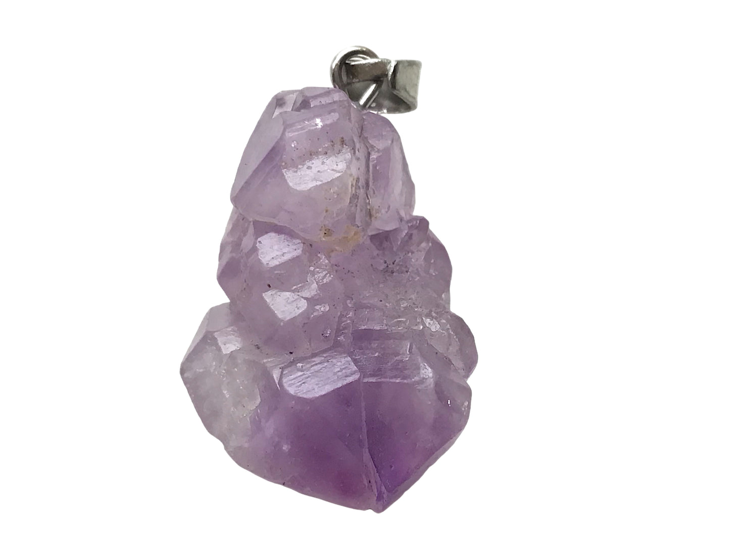 Amethyst Anhänger Rohstein I echter kleiner Amethyst Brocken I 10 x 15 mm I Cluster I incl. Lederband 80cm I Brasilien