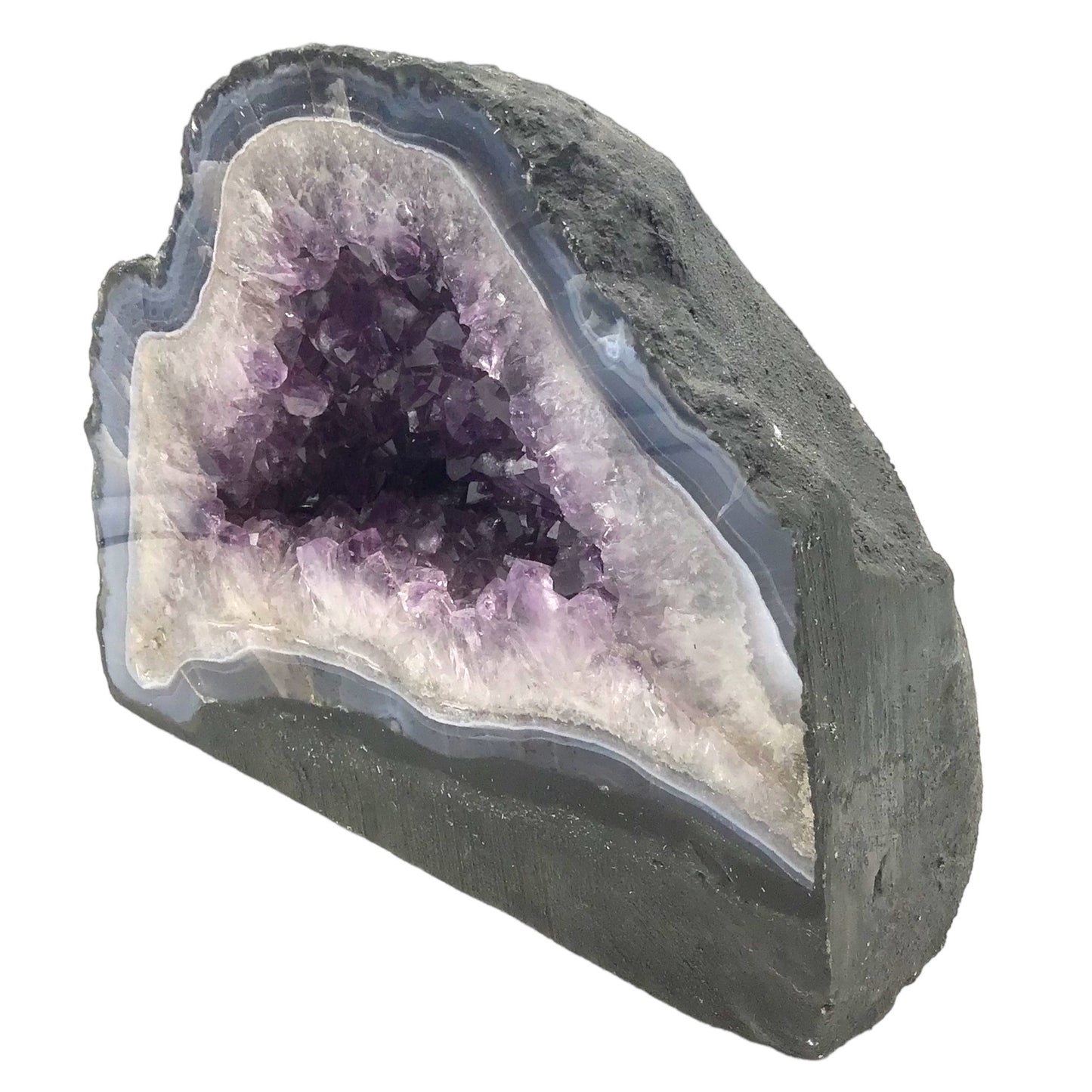 Amethyst Druse mit phantastischen Kristallen I 5,6 KG I 21x12x17 cm I Blickfang I Unikat 1466 I Brasilien