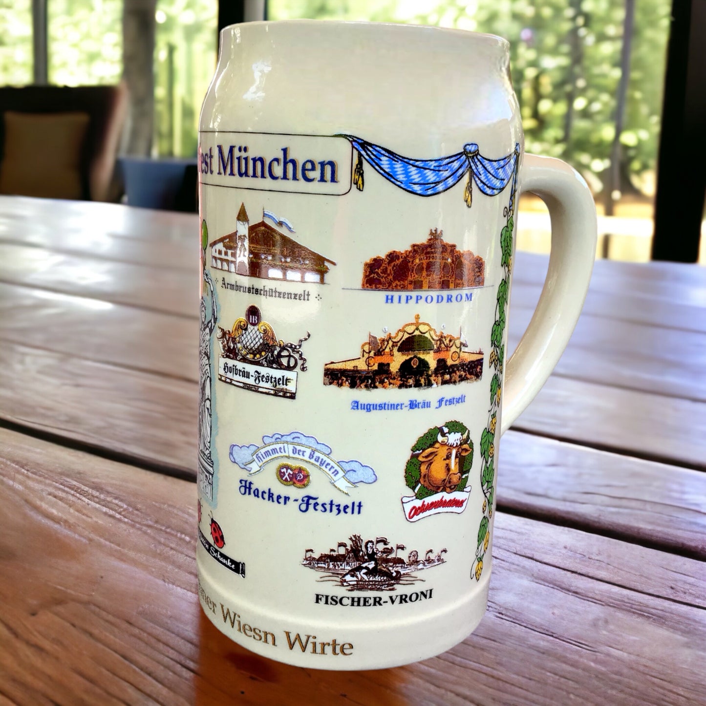 Original Oktoberfestkrug Jahreskrug 2002 Wiesn Wirtekrug Sammlerkrug limitierte Auflage
