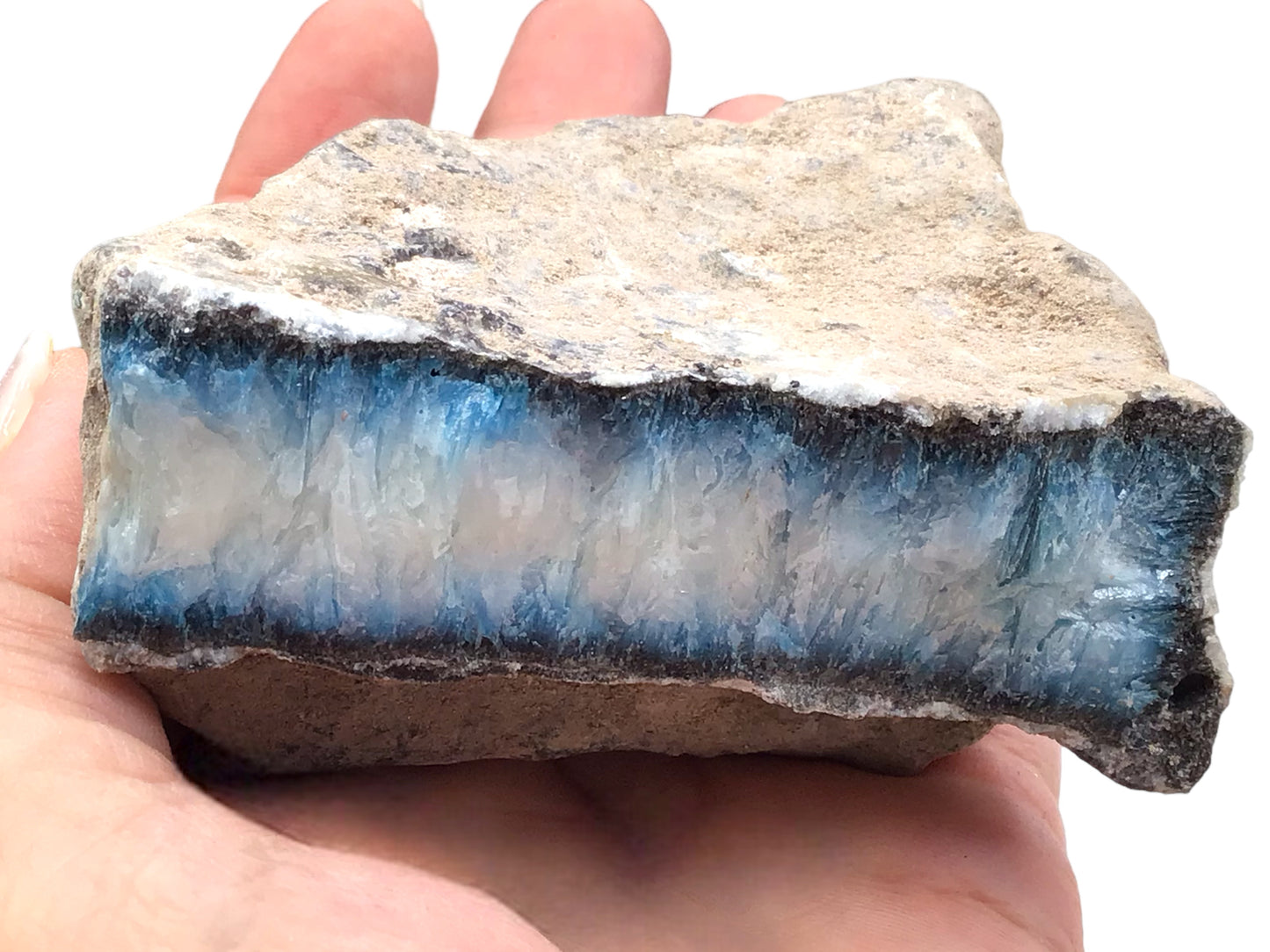 Steinfixx® Blue Ice Rohstein versch. Größen I neu entdecktes Mineral I Indonesien I Bogor West Java