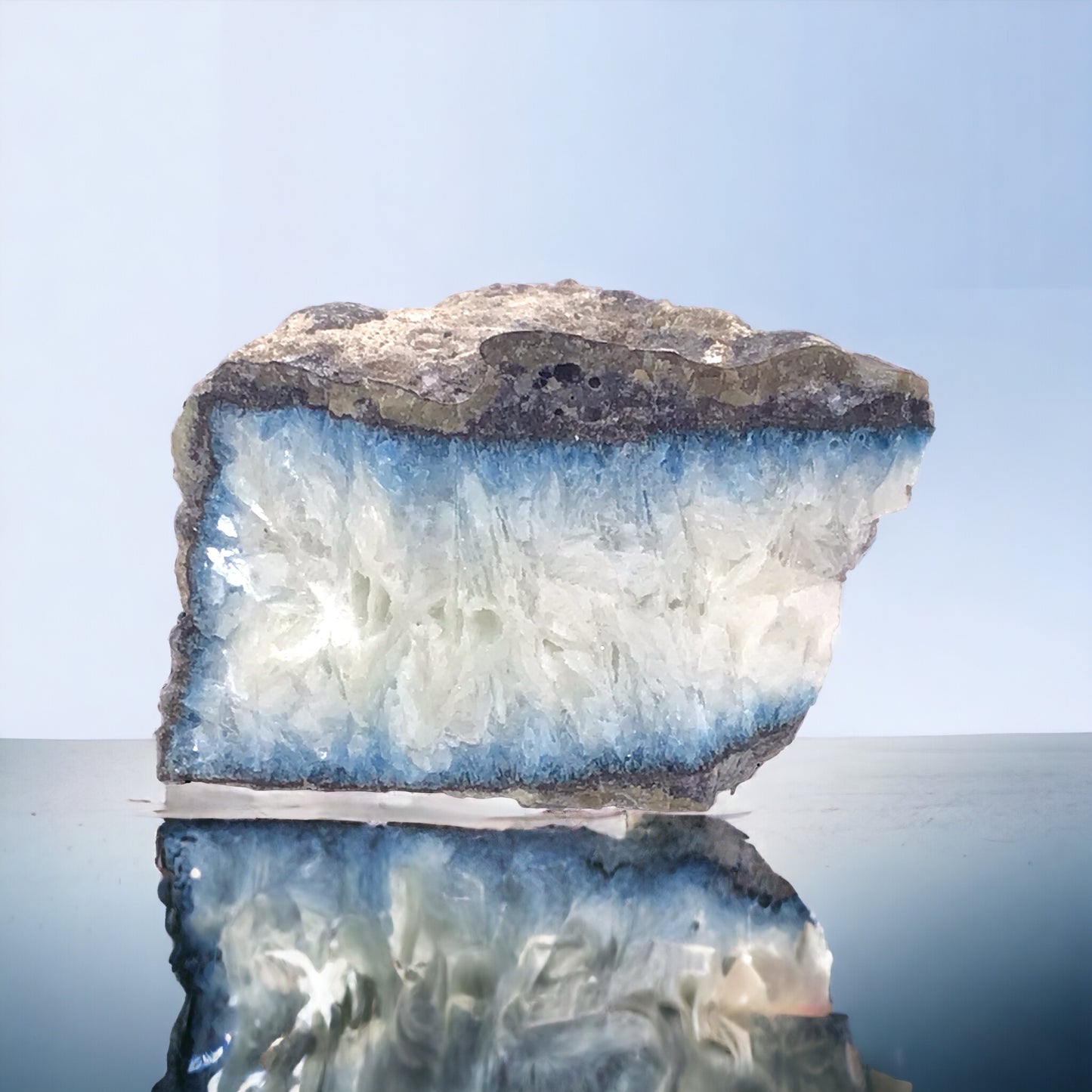 Steinfixx® Blue Ice Rohstein versch. Größen I neu entdecktes Mineral I Indonesien I Bogor West Java