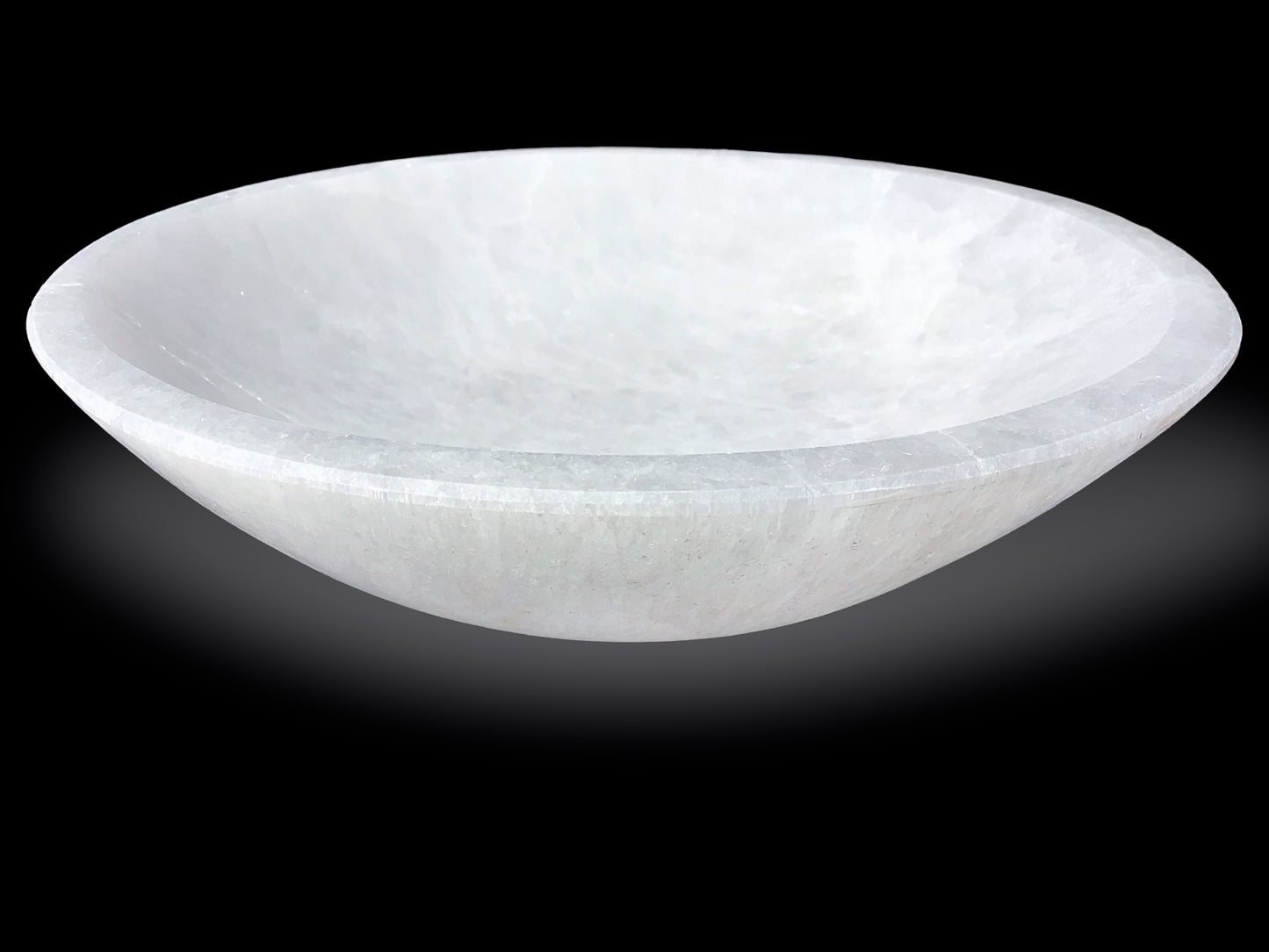 Steinfixx - Grosse und schwere Selenit Ladeschale Bowl Ø 20 cm- ca. 1000 Gramm - in dieser Größe selten erhältlich