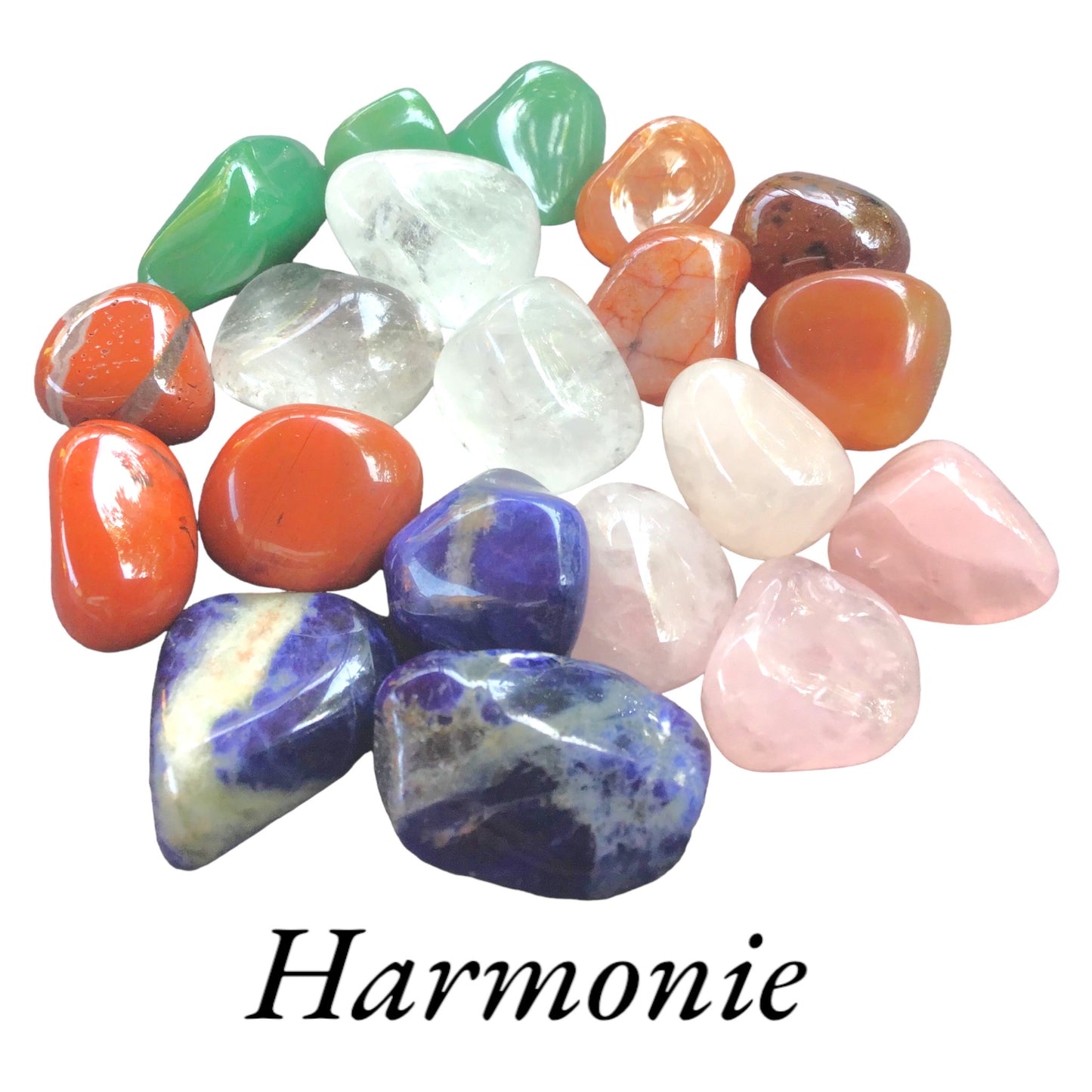 Premium Edelstein-Quellwasser-Set "Harmonie" | Trommelsteine zur Energetisierung von Trinkwasser | 21 Seiten Anleitung |Top 1A Heilsteine | Wasserbelebung