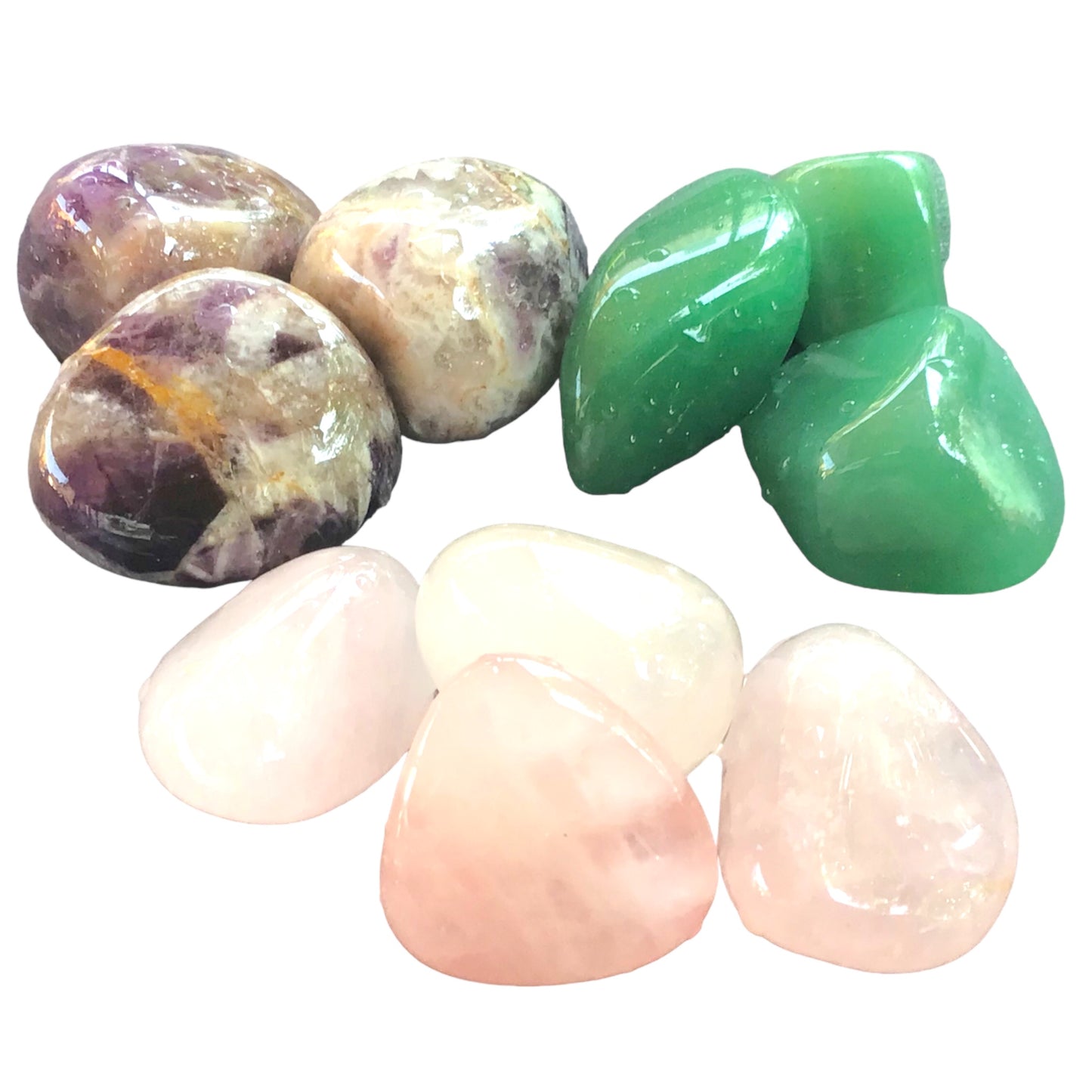 Premium Edelstein-Quellwasser-Set "Entspannung" | Trommelsteine zur Energetisierung von Trinkwasser | 21 Seiten Anleitung |Top 1A Heilsteine | Wasserbelebung