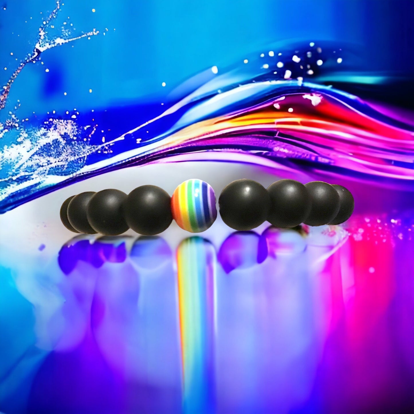 Steinfixx ® Obsidian Perlenarmband "Entschlackung" mit Chakra- Perle - der Kraft und Blutstein