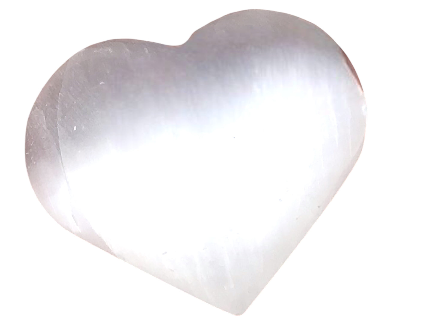 Steinfixx® Selenit Herz in bauchiger Form | 35 x 30 mm | Palmstein-Taschenstein | Top Qualität | Ihren Lichtbringer immer dabei