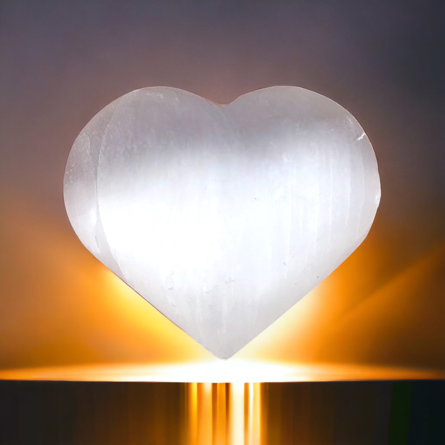 Steinfixx® Selenit Herz in bauchiger Form | 35 x 30 mm | Palmstein-Taschenstein | Top Qualität | Ihren Lichtbringer immer dabei