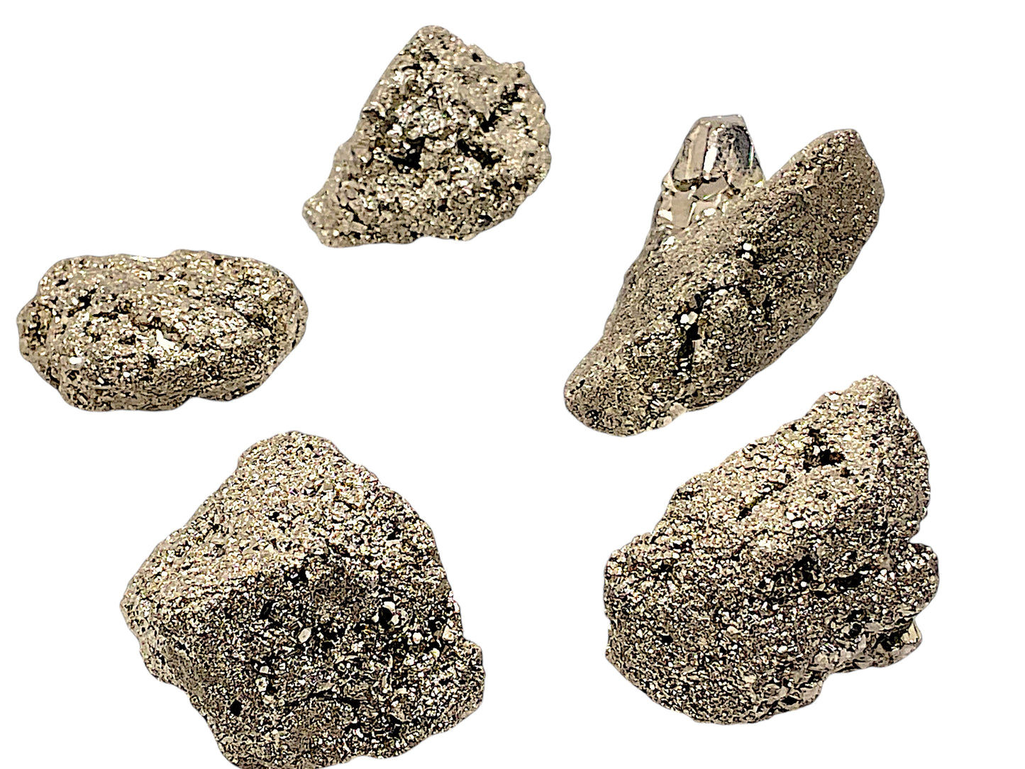 Pyrit Kristalle I 5 Stück I 100 gr. I je 20-30mm I Heilstein I Edelstein I Rohstein I Glücksstein I Peru