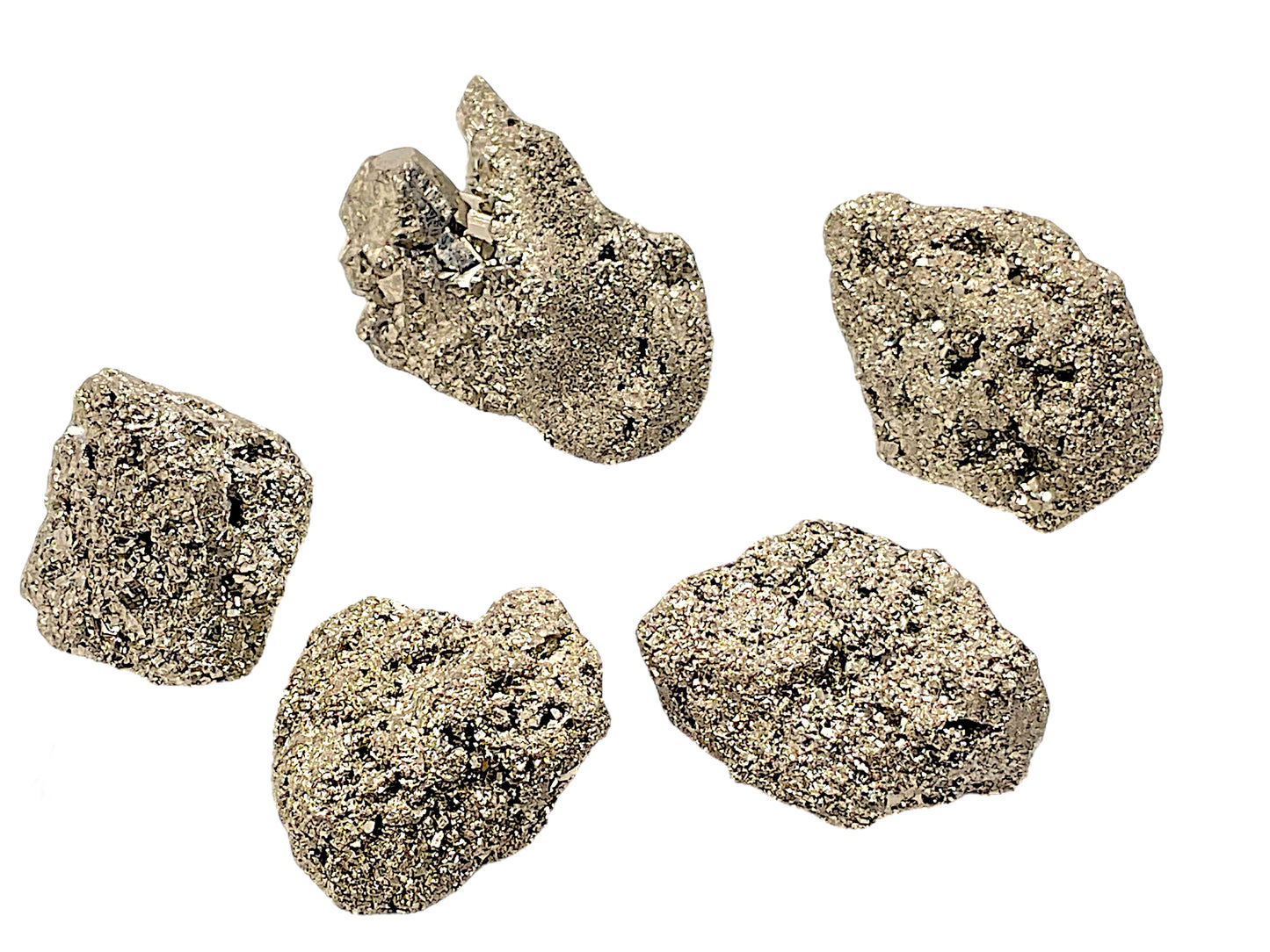 Pyrit Kristalle I 5 Stück I 100 gr. I je 20-30mm I Heilstein I Edelstein I Rohstein I Glücksstein I Peru