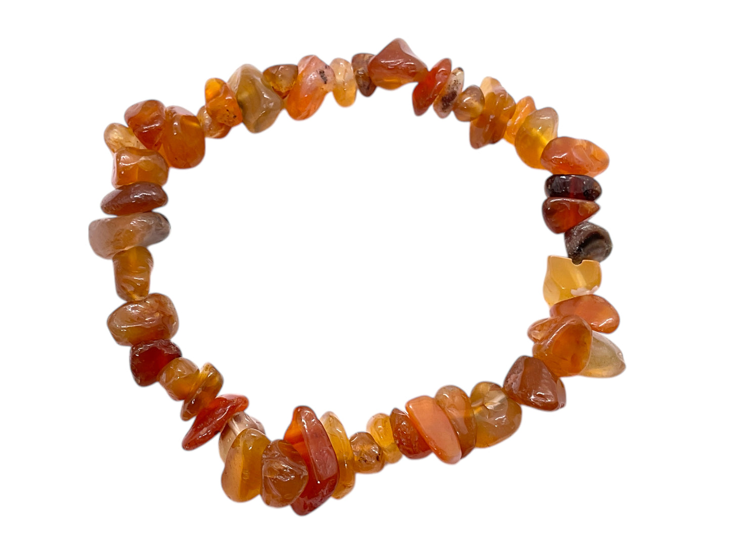 Echtes Carneol Splitteramband | angenehm zu tragen | Der Mutmacherstein I 18 cm I Brasilien