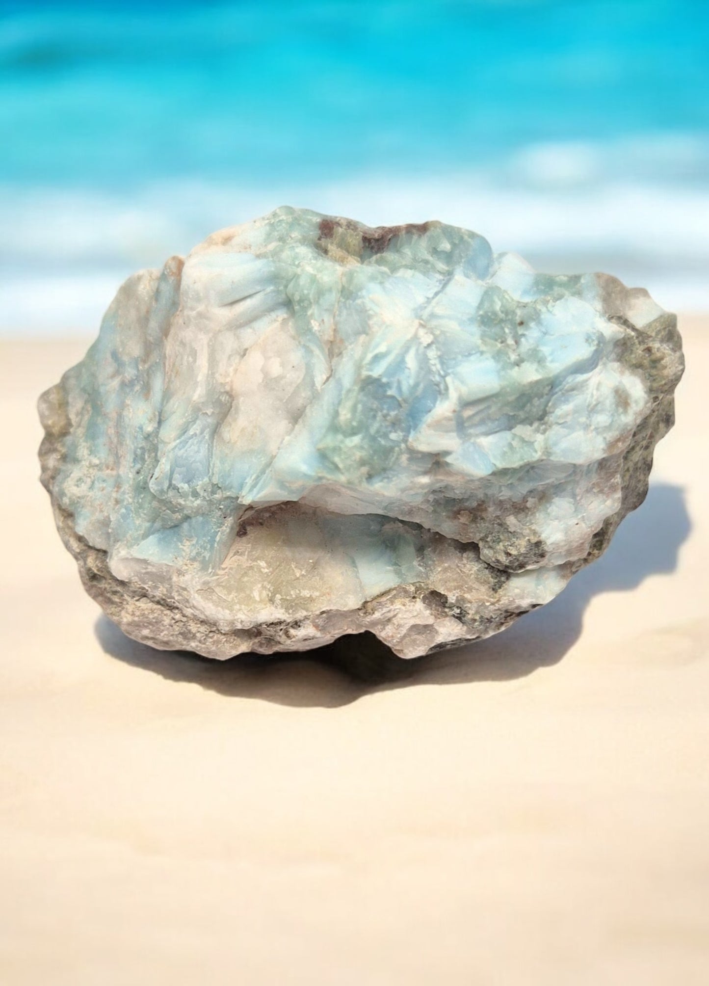 Prächtiger und sehr seltener Larimar Rohstein - Unikat 1559 - 70x60x45mm - 156gr. - Dominikanische Republik