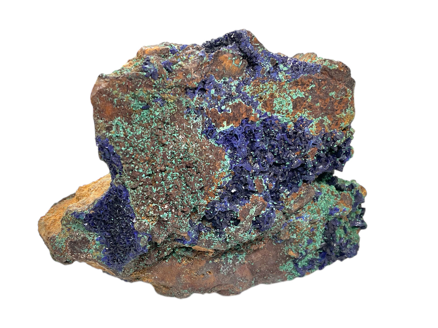 Azurit-Malachit Stufe I 252gr. I 9x6,5x5cm I Sammlerstück I Unikat S3015 I Griechenland-Laurion