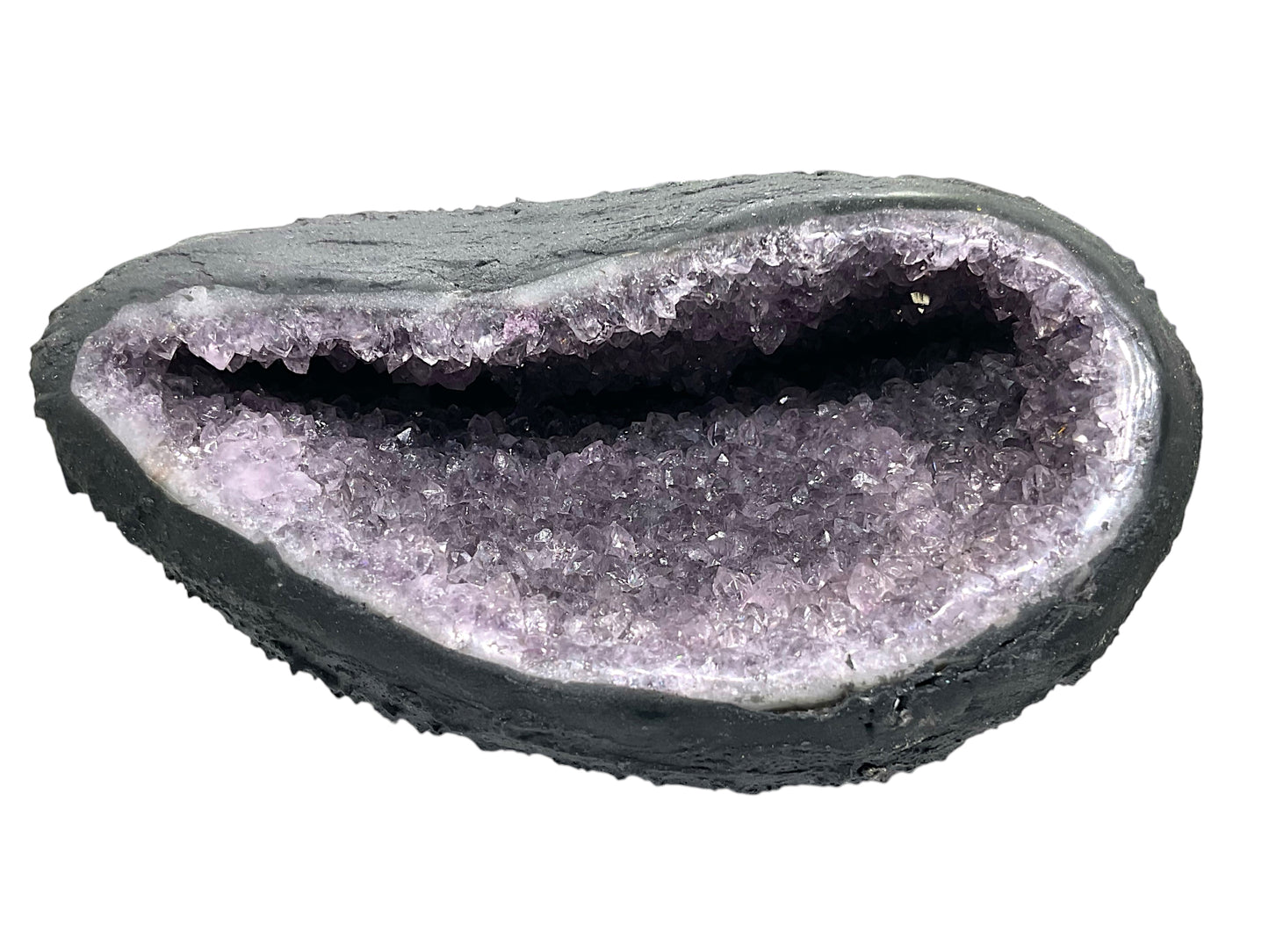 Amethyst Druse Minidruse mit phantastischen Kristallen I 0,75 KG I 12,5x10x7 cm I Blickfang I Unikat 1628 I Brasilien
