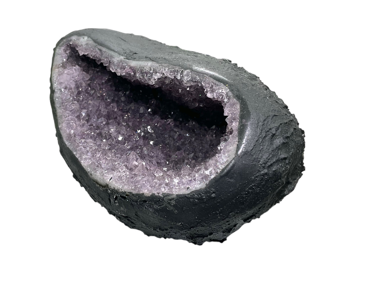 Amethyst Druse Minidruse mit phantastischen Kristallen I 0,75 KG I 12,5x10x7 cm I Blickfang I Unikat 1628 I Brasilien