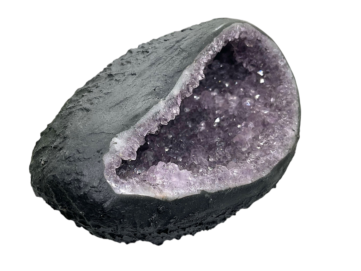 Amethyst Druse Minidruse mit phantastischen Kristallen I 0,75 KG I 12,5x10x7 cm I Blickfang I Unikat 1628 I Brasilien