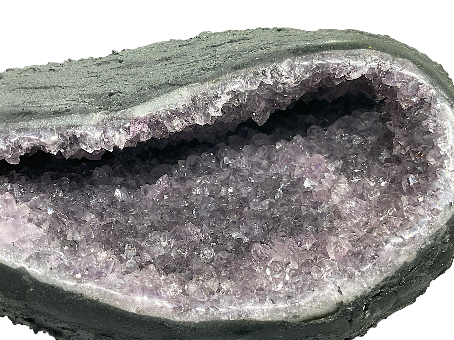 Amethyst Druse Minidruse mit phantastischen Kristallen I 0,75 KG I 12,5x10x7 cm I Blickfang I Unikat 1628 I Brasilien