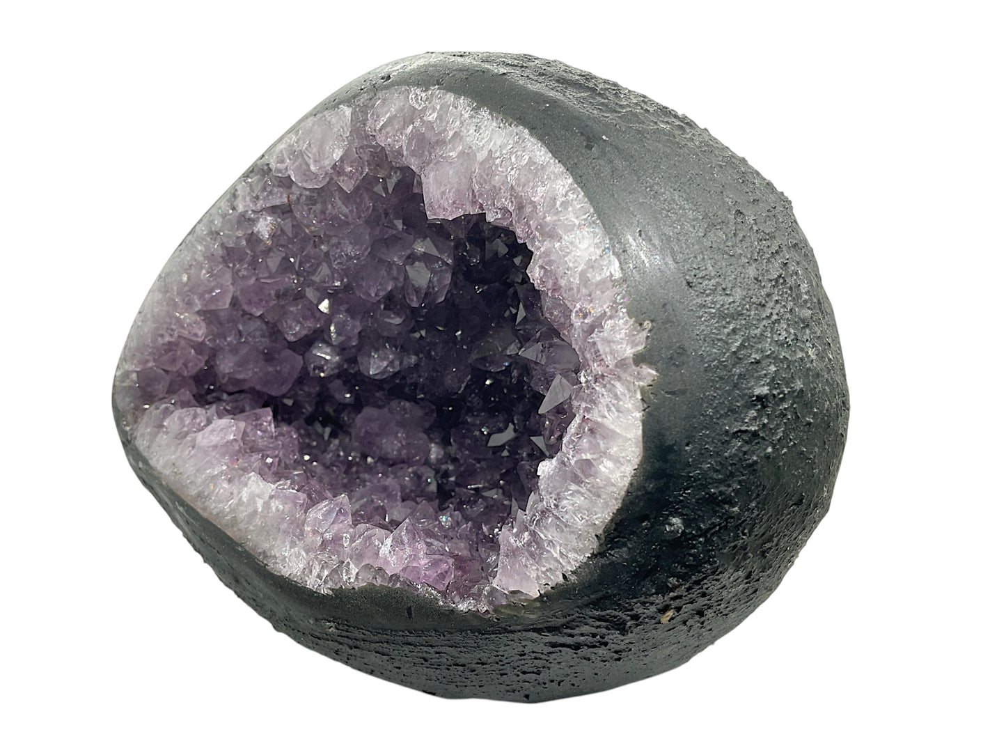 Amethyst Druse Minidruse mit phantastischen Kristallen I 1,54 KG I 13x11x11 cm I Blickfang I Unikat-Masterpiece 1622 I Brasilien
