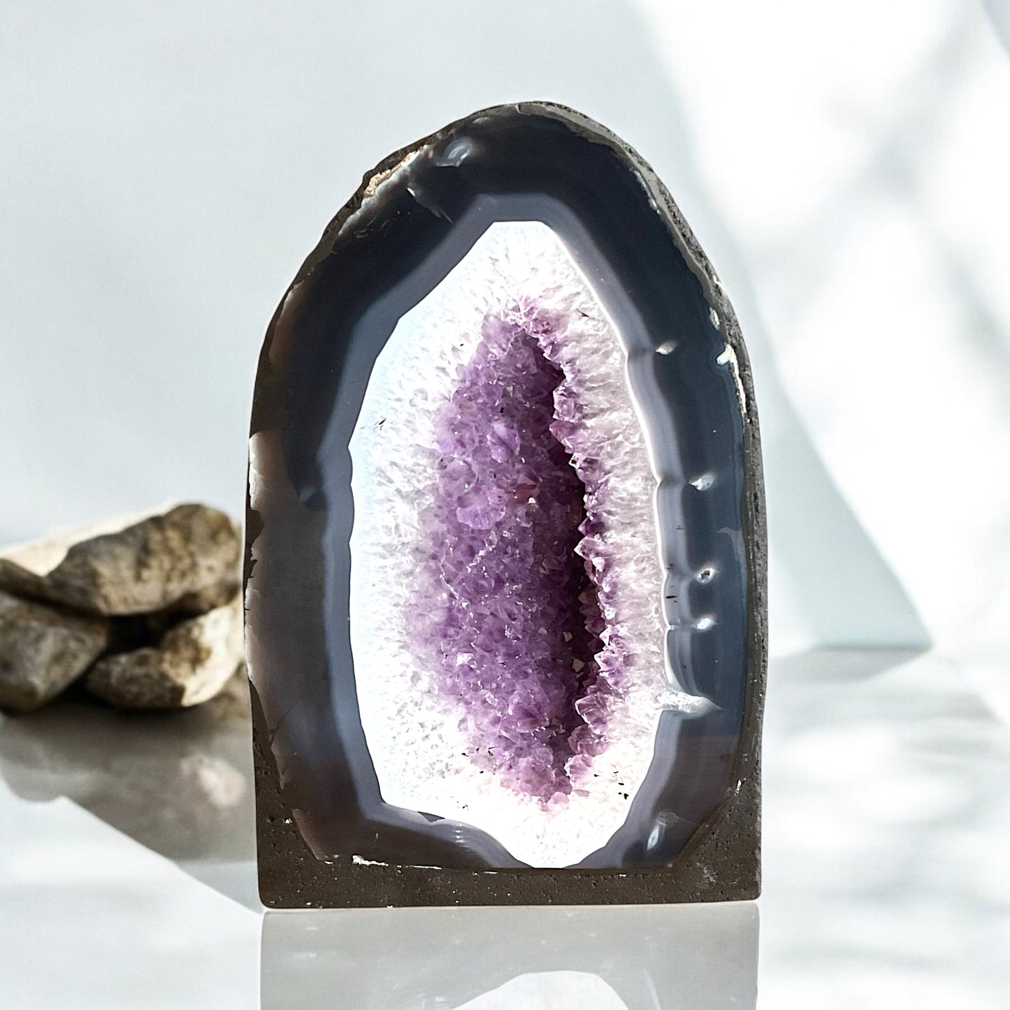 Amethyst Druse mit phantastischen Kristallen I 6,90 KG I 18x9x28cm I Blickfang I Unikat-Masterpiece 1472 I Brasilien