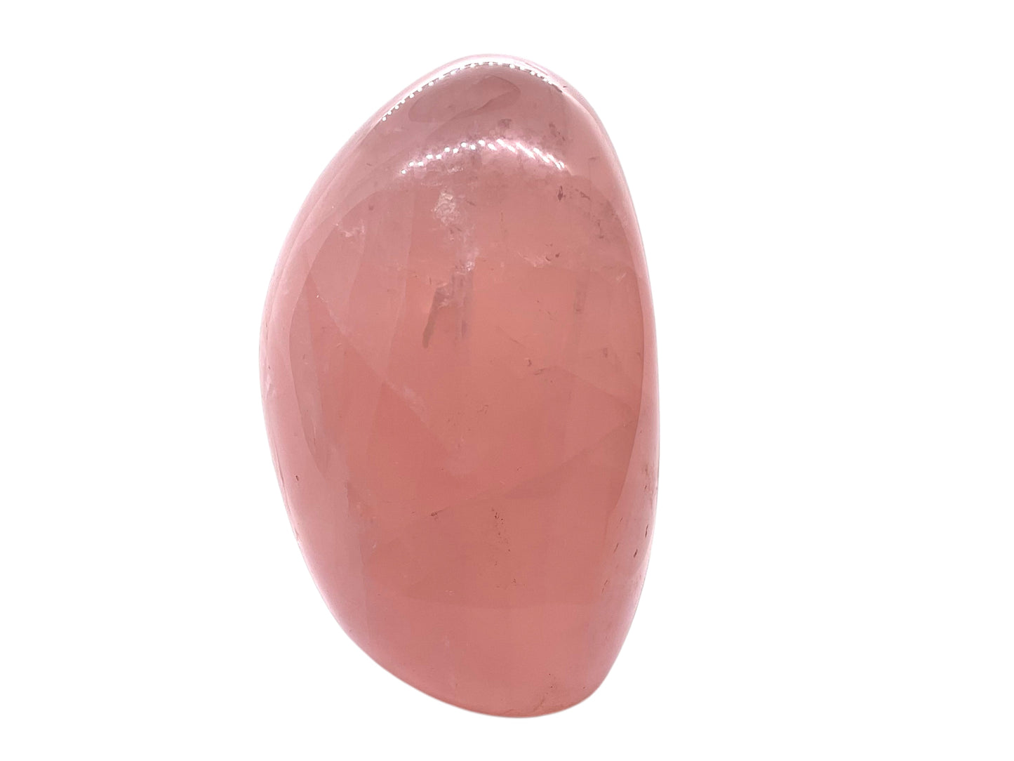 Steinfixx® - Große Rosenquarz Freeform | Unikat 1520 | 774 Gr. | 8 x 6 x 10,5 cm | Edelsteinskulptur