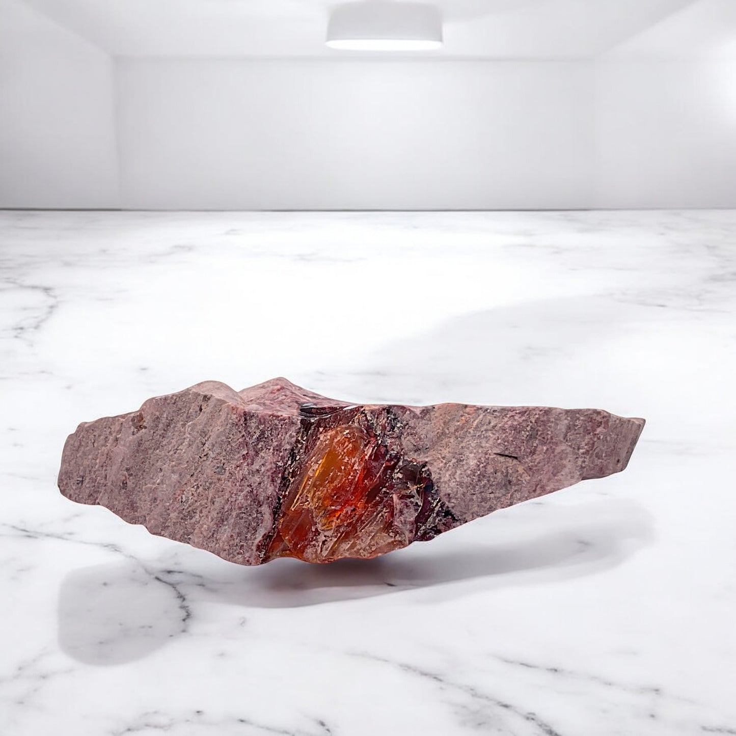 Feueropal Edelstein Rohstein I 15 gr. I 70x20x20 mm I Unikat-Masterpiece 1584 I Mexiko