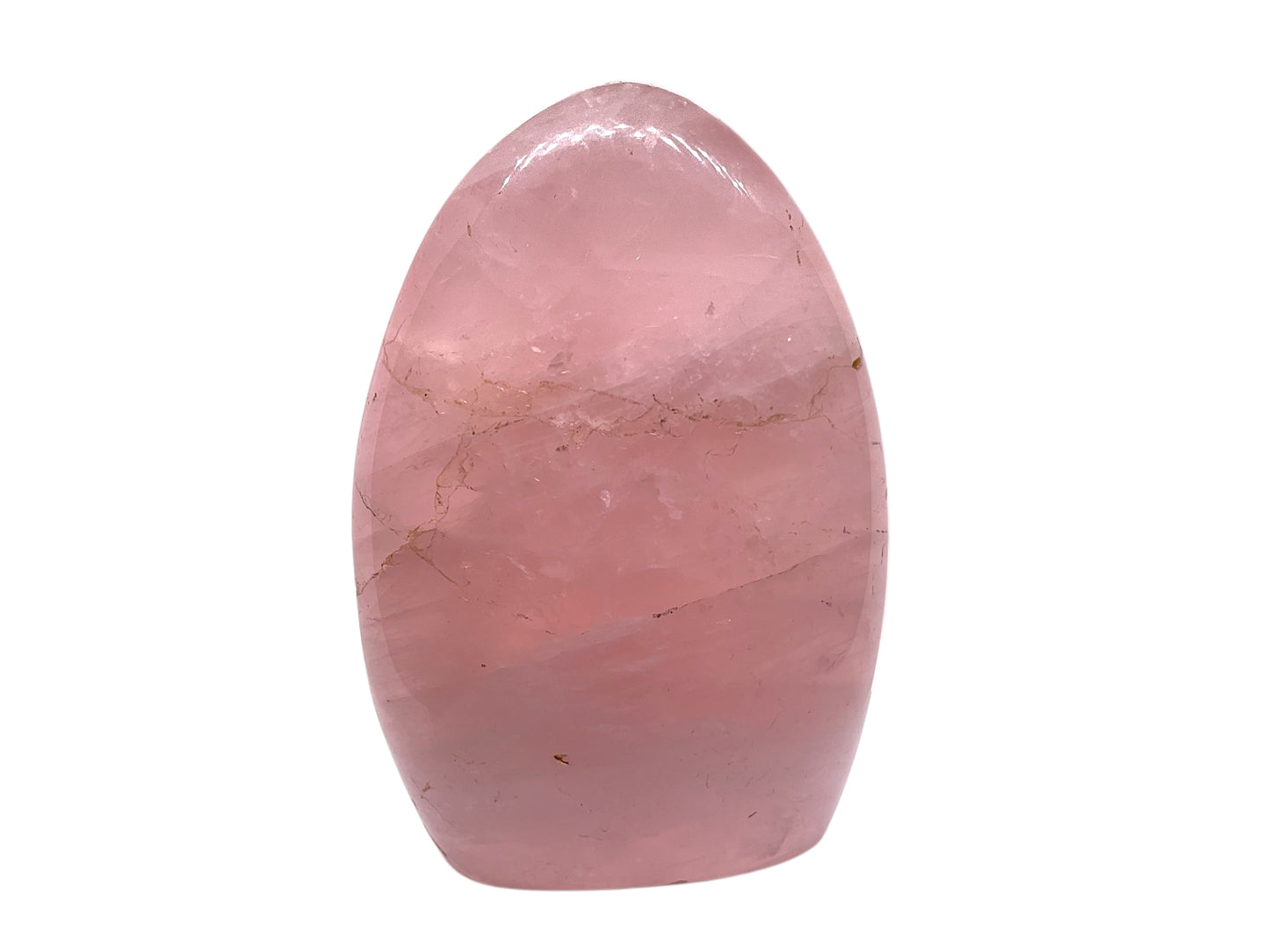 Steinfixx® - SALE - Rosenquarz Freeform | Unikat-Masterpiece 1539 | 524 gr I 7,5 x 4,5 x 11,5 cm | Edelsteinskulptur