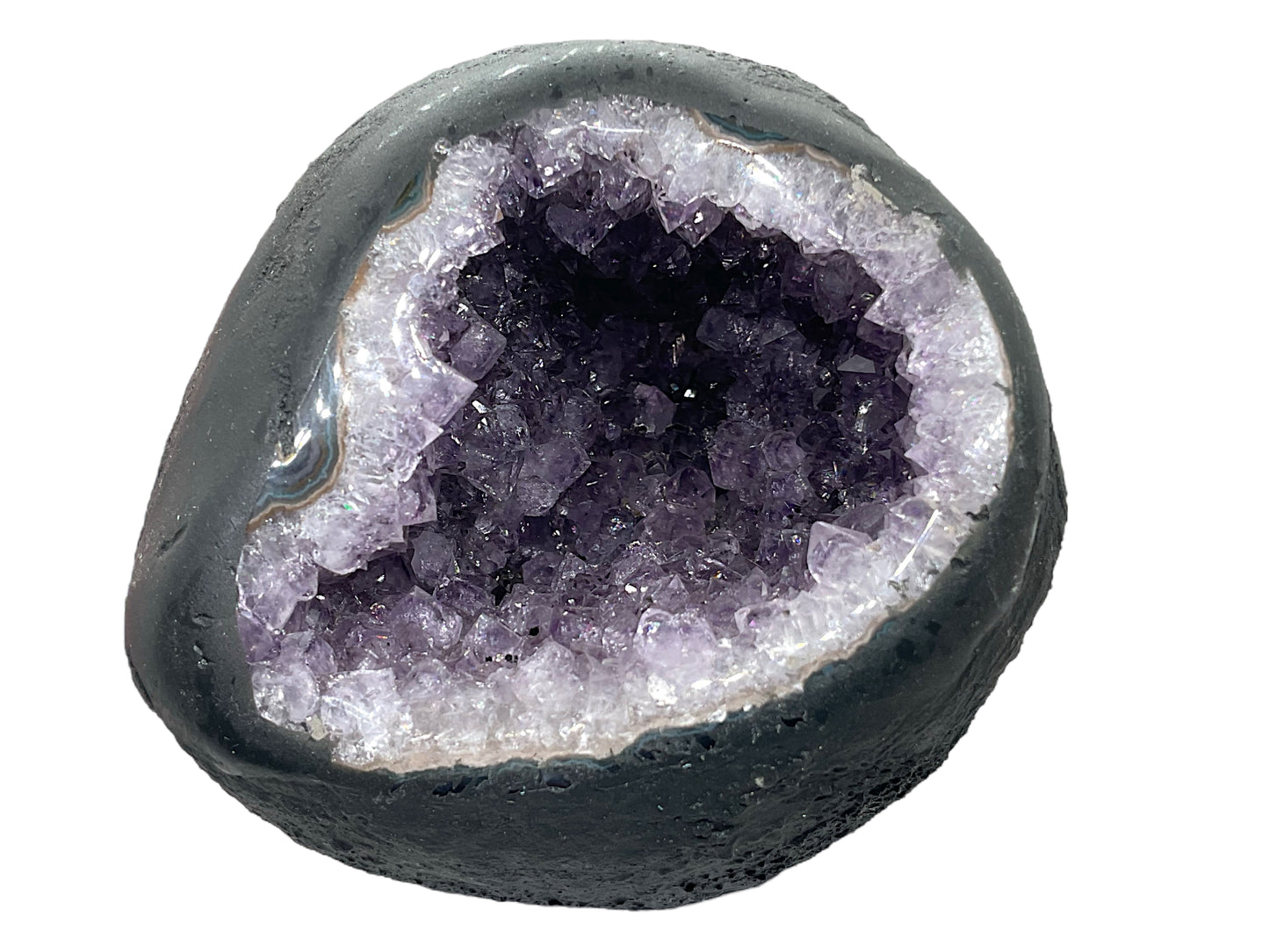 Amethyst Druse Minidruse mit phantastischen Kristallen I 1,18 KG I 10x11x10 cm I Blickfang I Unikat-Masterpiece 1633 I Brasilien