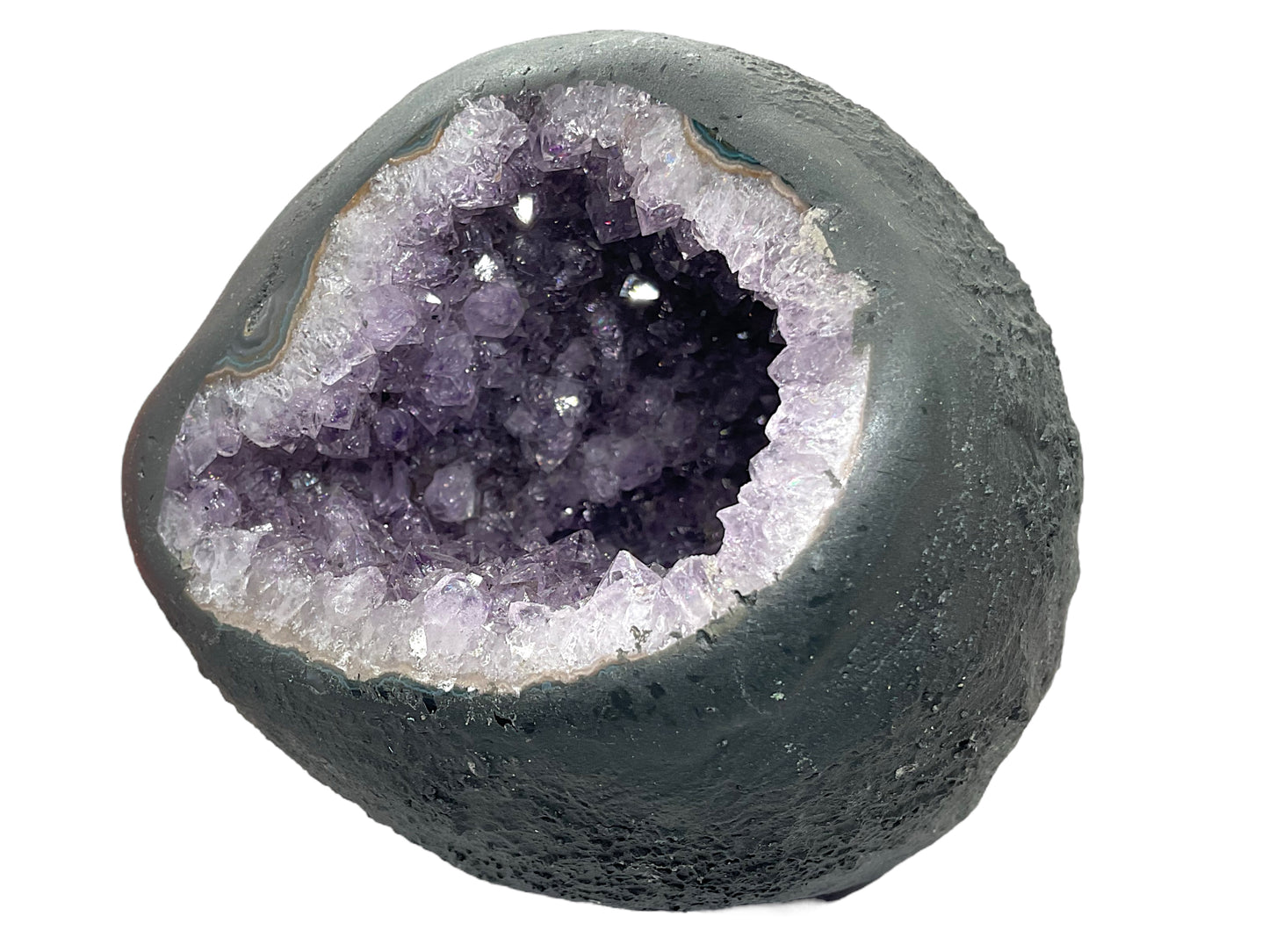 Amethyst Druse Minidruse mit phantastischen Kristallen I 1,18 KG I 10x11x10 cm I Blickfang I Unikat-Masterpiece 1633 I Brasilien
