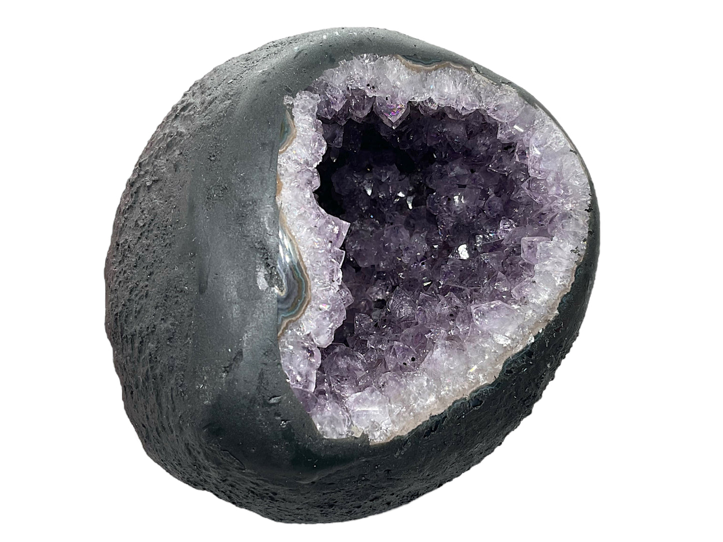 Amethyst Druse Minidruse mit phantastischen Kristallen I 1,18 KG I 10x11x10 cm I Blickfang I Unikat-Masterpiece 1633 I Brasilien