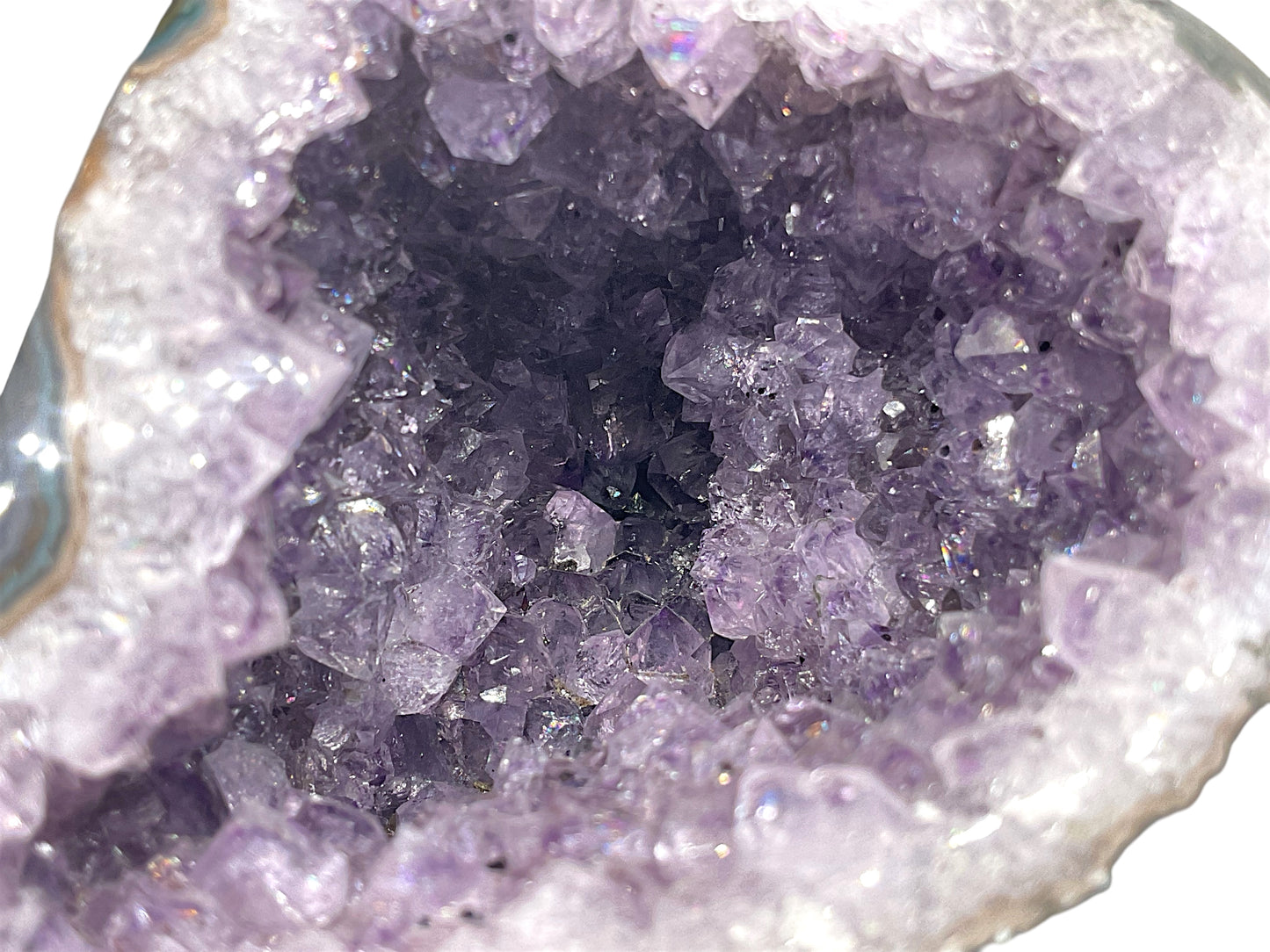 Amethyst Druse Minidruse mit phantastischen Kristallen I 1,18 KG I 10x11x10 cm I Blickfang I Unikat-Masterpiece 1633 I Brasilien