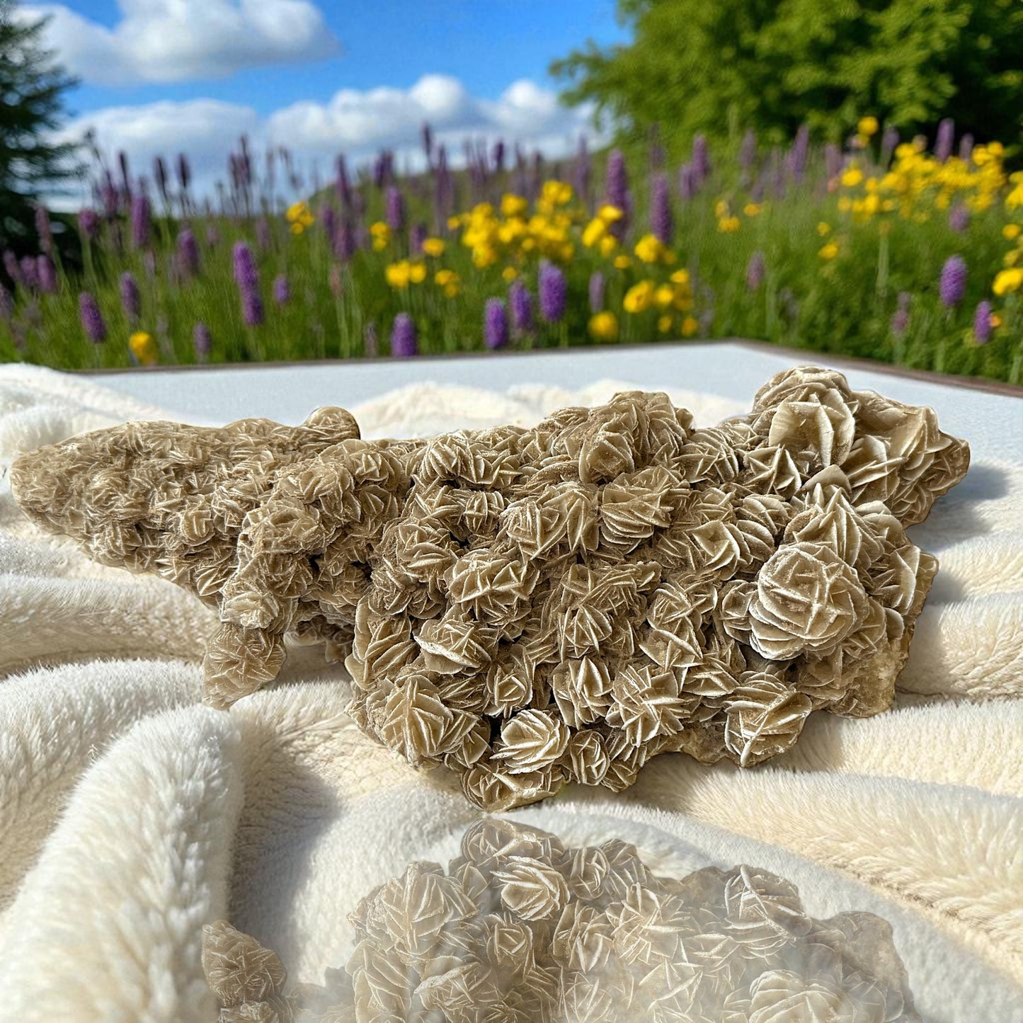 XXL Wüstenrose - Sandrose | Unikat-Masterpiece 1640 | 3050 Gramm | 32x17x12 cm I Top Qualität I Mexiko