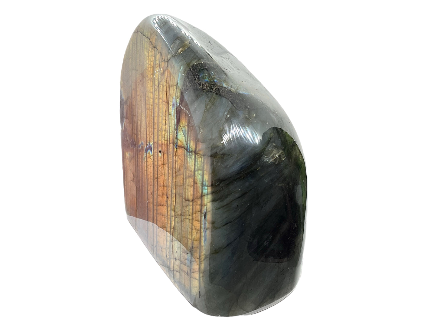 XL Labradorit Freeform poliert | Unikat-Masterpiece 1521 | TOP 1A-Qualität I 14x5x12 cm | 1767 Gramm I Madagaskar