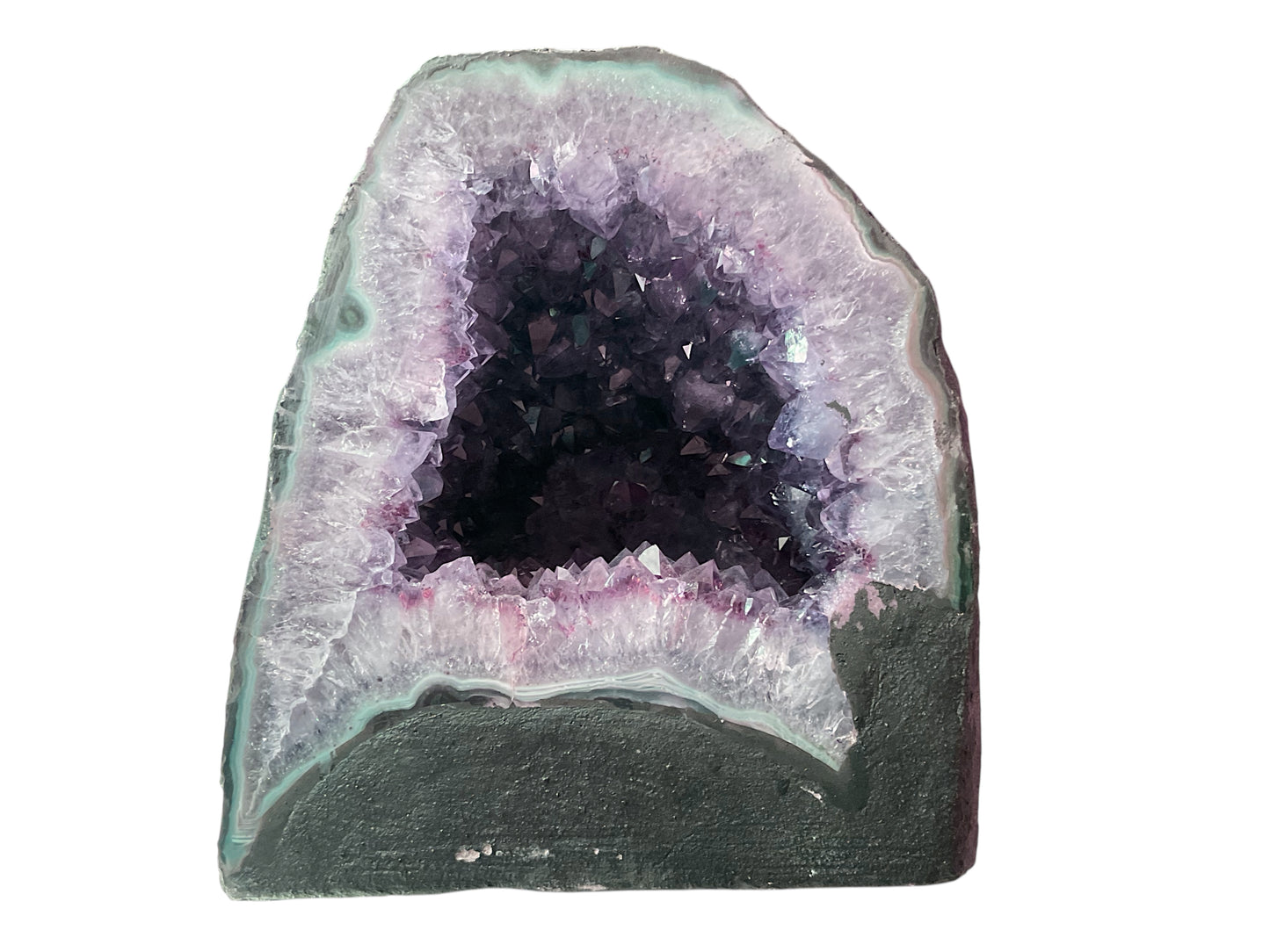 Amethyst Druse mit ausgeprägter Grotte I 7,15 KG I 17x15x20cm I Blickfang I Unikat 1477 I Brasilien