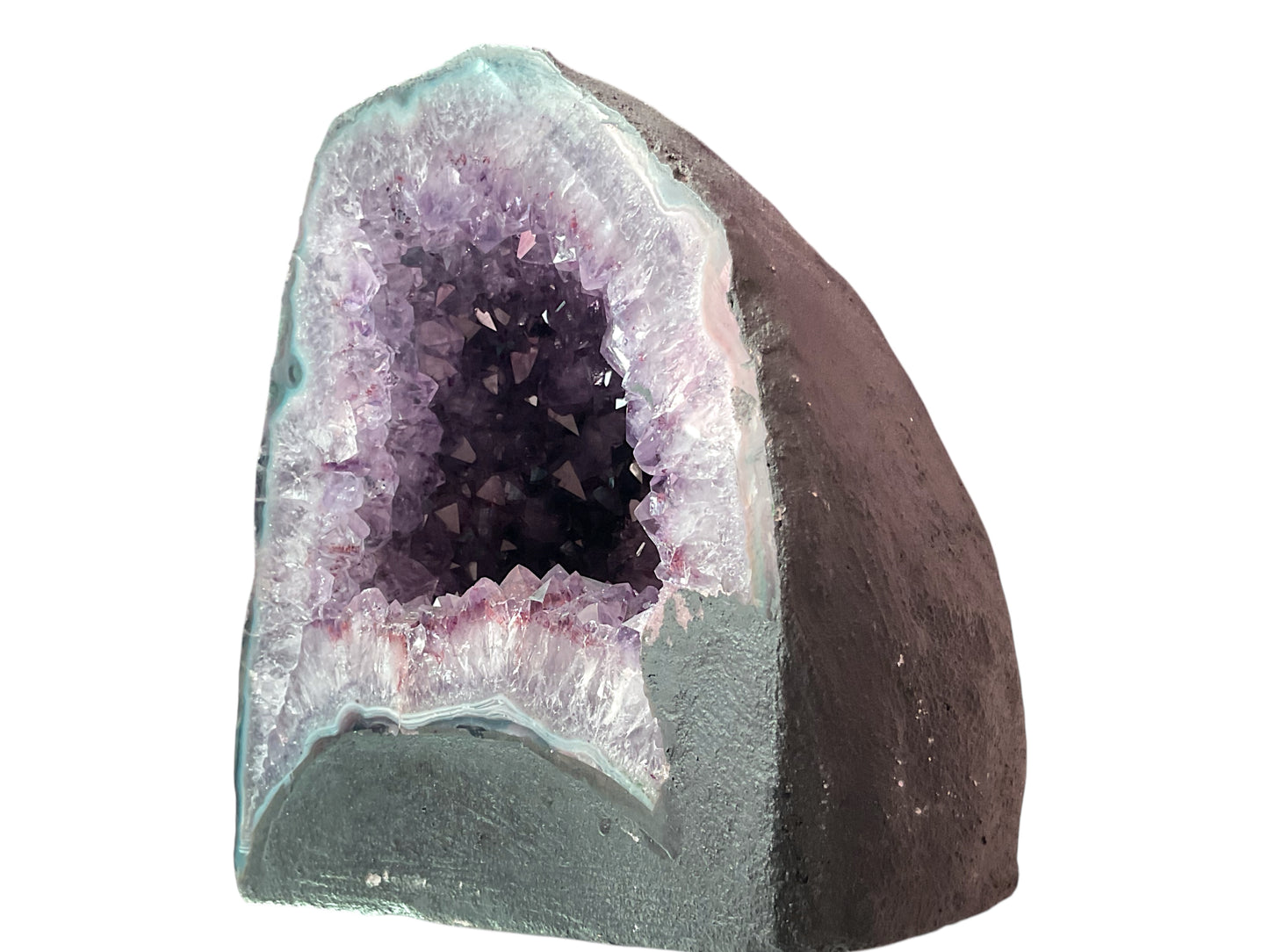 Amethyst Druse mit ausgeprägter Grotte I 7,15 KG I 17x15x20cm I Blickfang I Unikat 1477 I Brasilien