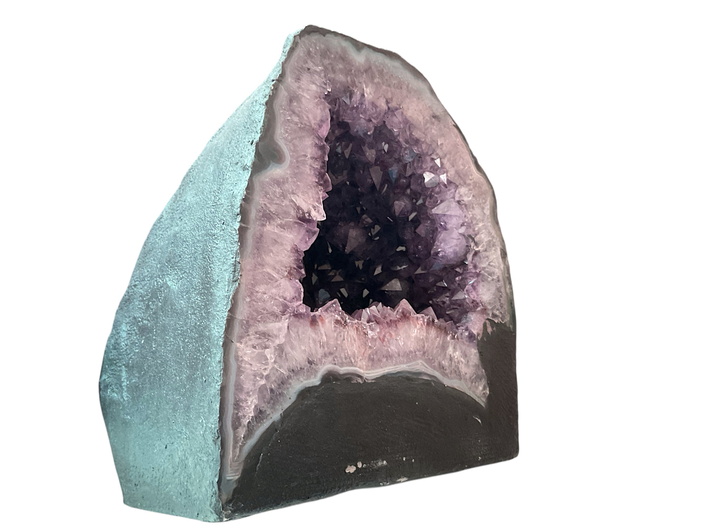 Amethyst Druse mit ausgeprägter Grotte I 7,15 KG I 17x15x20cm I Blickfang I Unikat 1477 I Brasilien