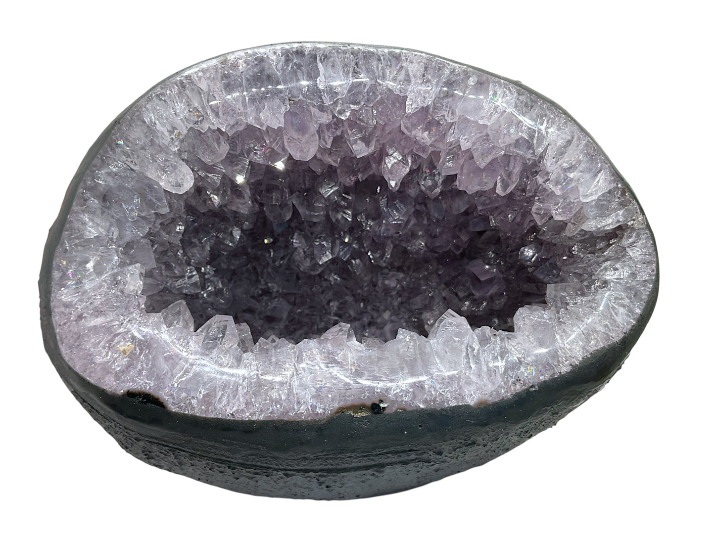 Amethyst Druse Minidruse mit phantastischen Kristallen I 1,5 KG I 15x12x10 cm I Blickfang I Unikat-Masterpiece 1644 I Brasilien