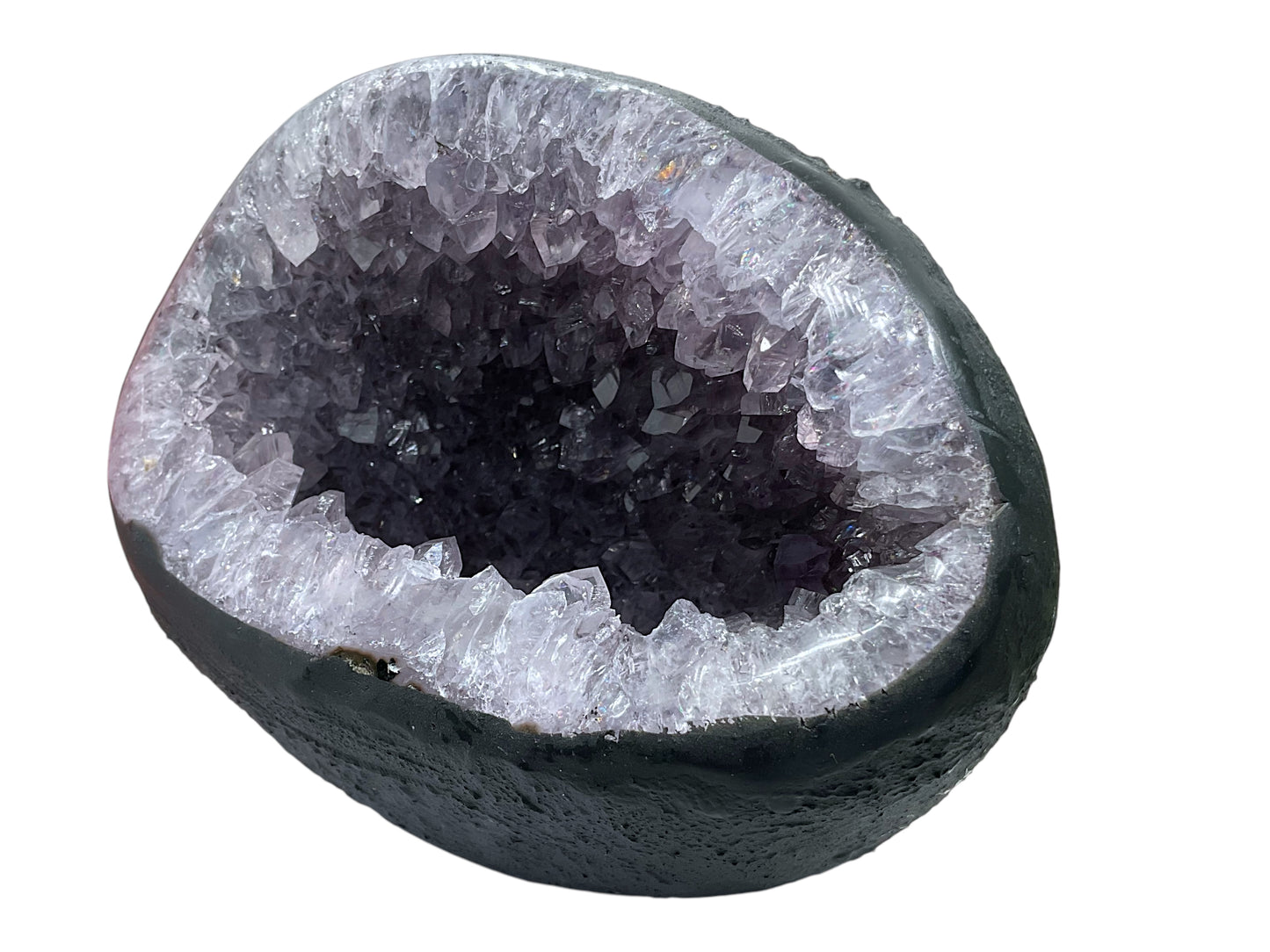 Amethyst Druse Minidruse mit phantastischen Kristallen I 1,5 KG I 15x12x10 cm I Blickfang I Unikat-Masterpiece 1644 I Brasilien