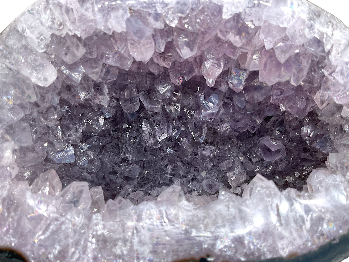Amethyst Druse Minidruse mit phantastischen Kristallen I 1,5 KG I 15x12x10 cm I Blickfang I Unikat-Masterpiece 1644 I Brasilien